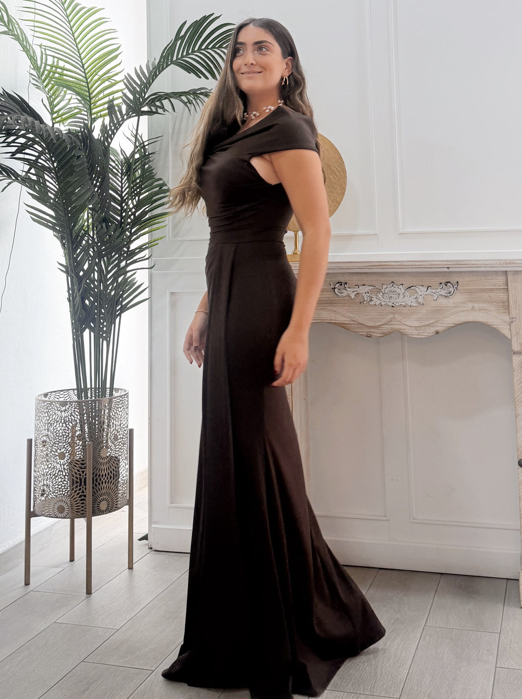Vestido Cayetana Marrón