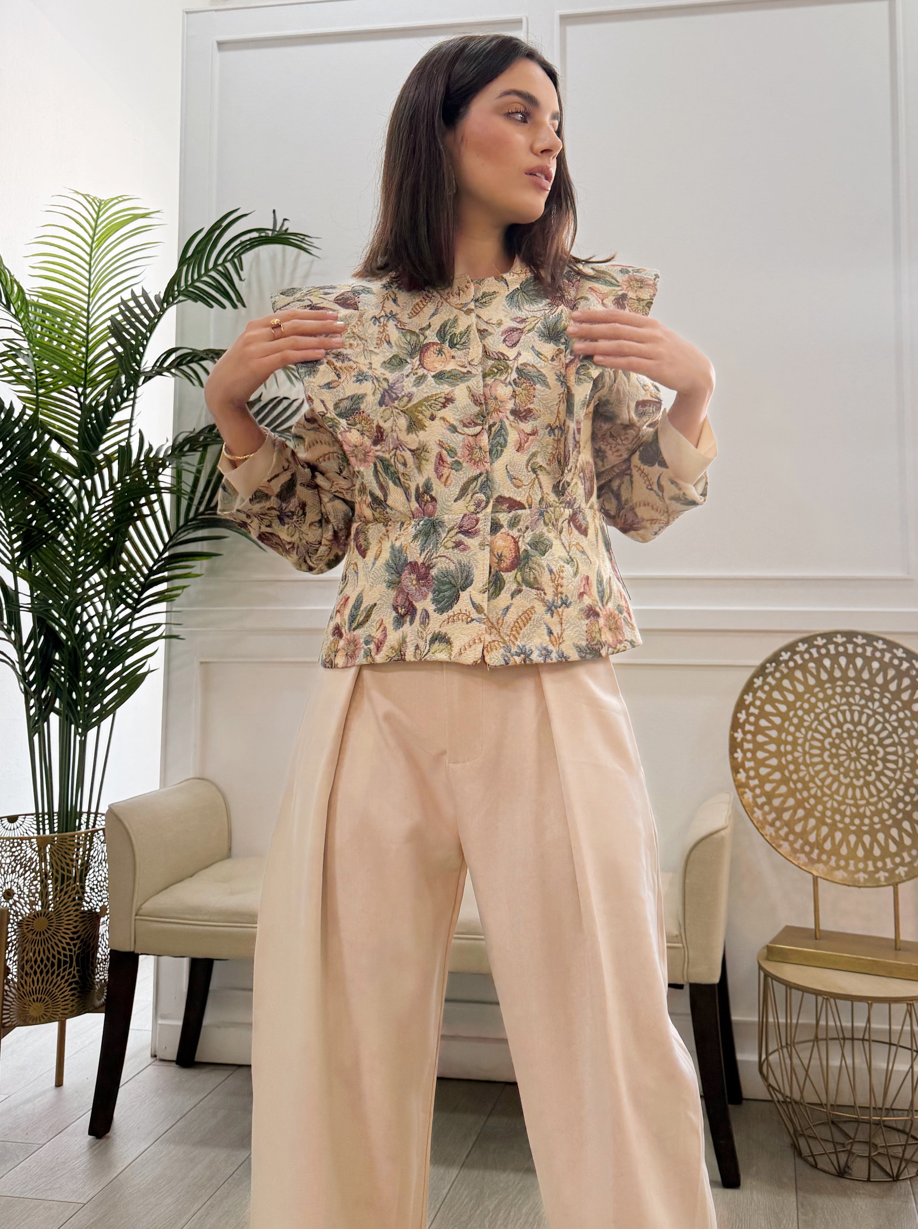 Chaqueta Estampada Volante