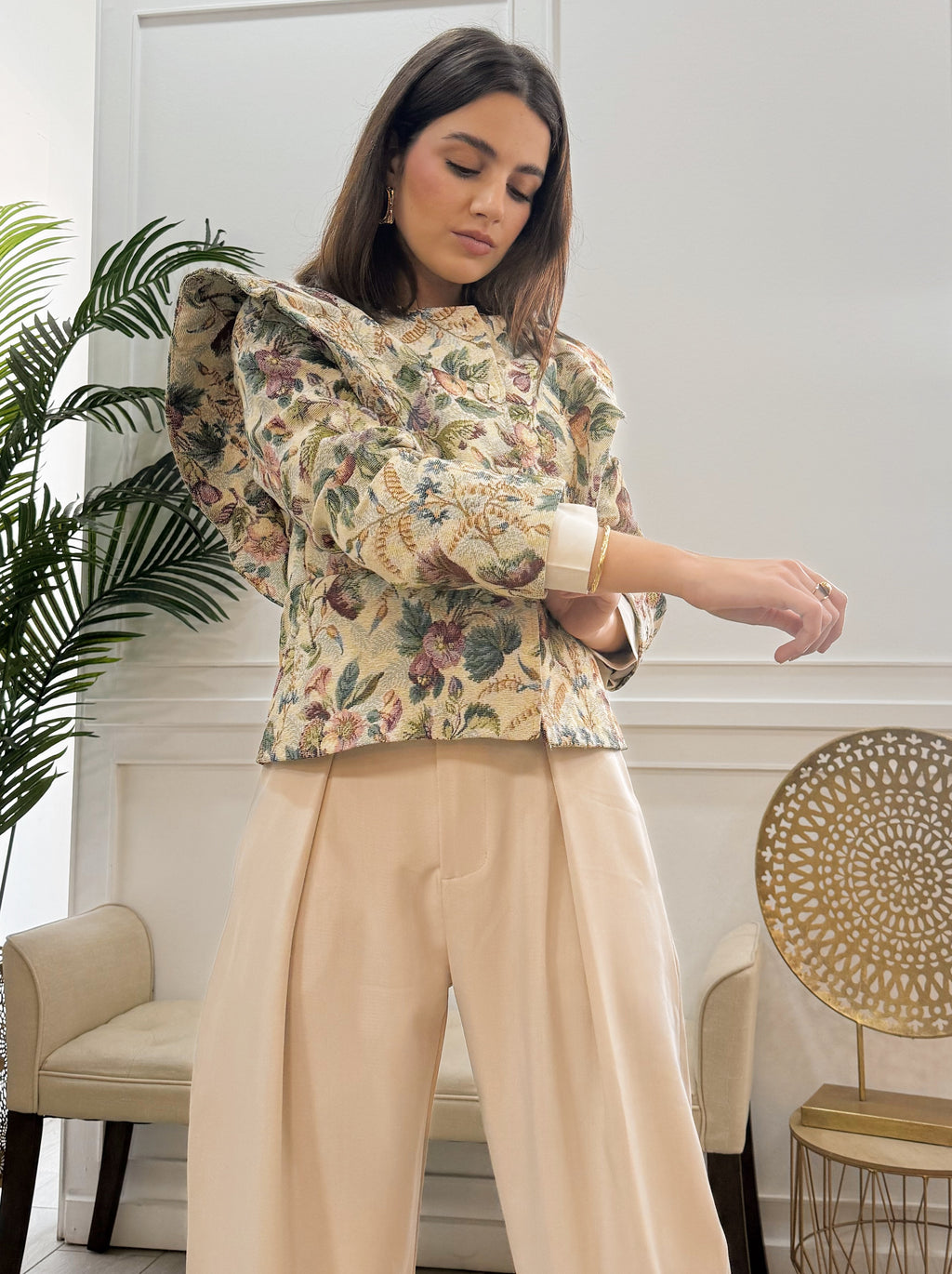 Chaqueta Estampada Volante