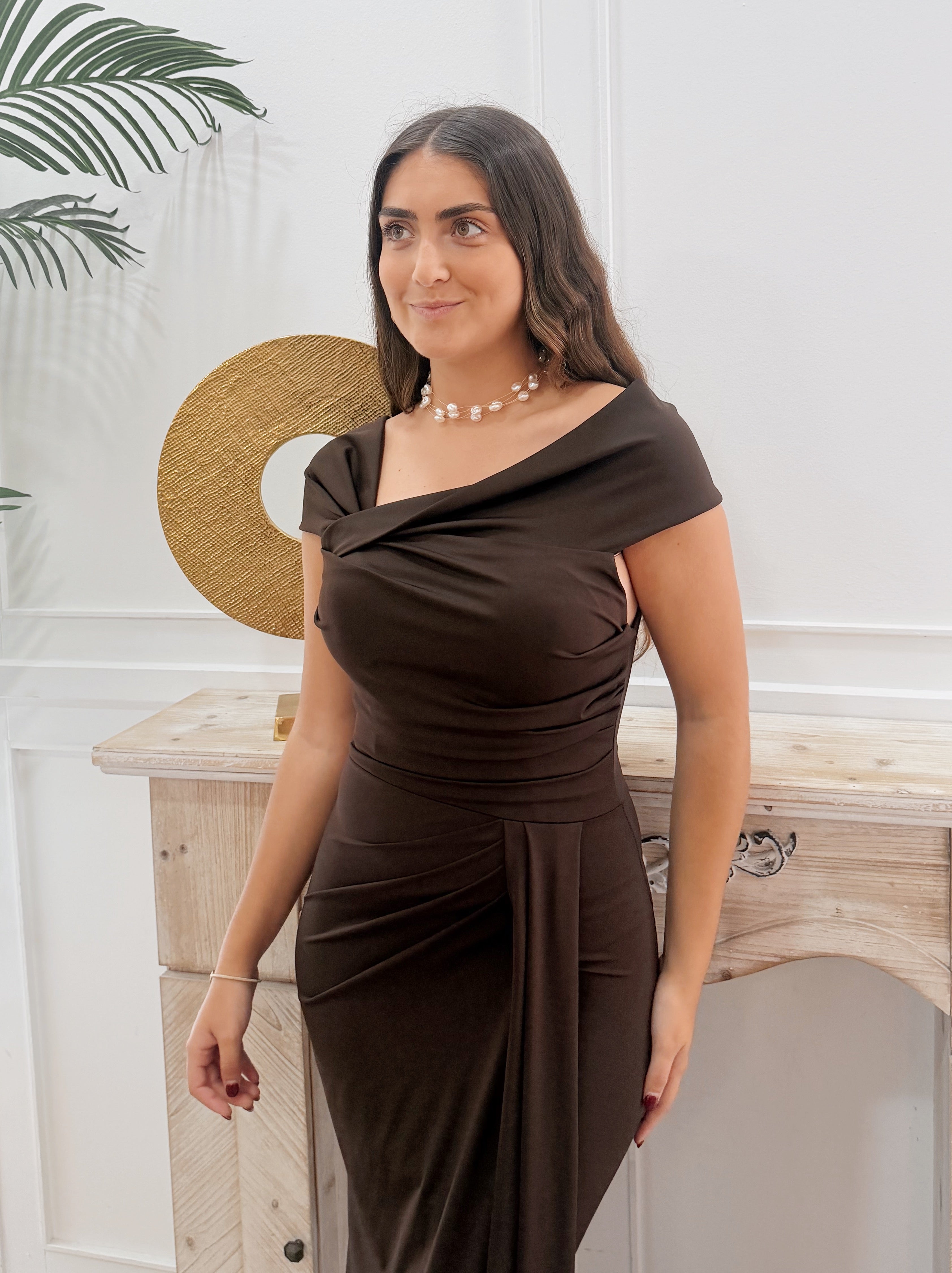 Vestido Cayetana Marrón