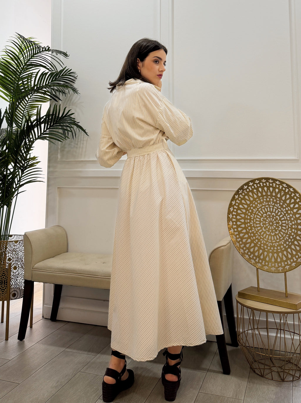 Vestido Cayetana Beig
