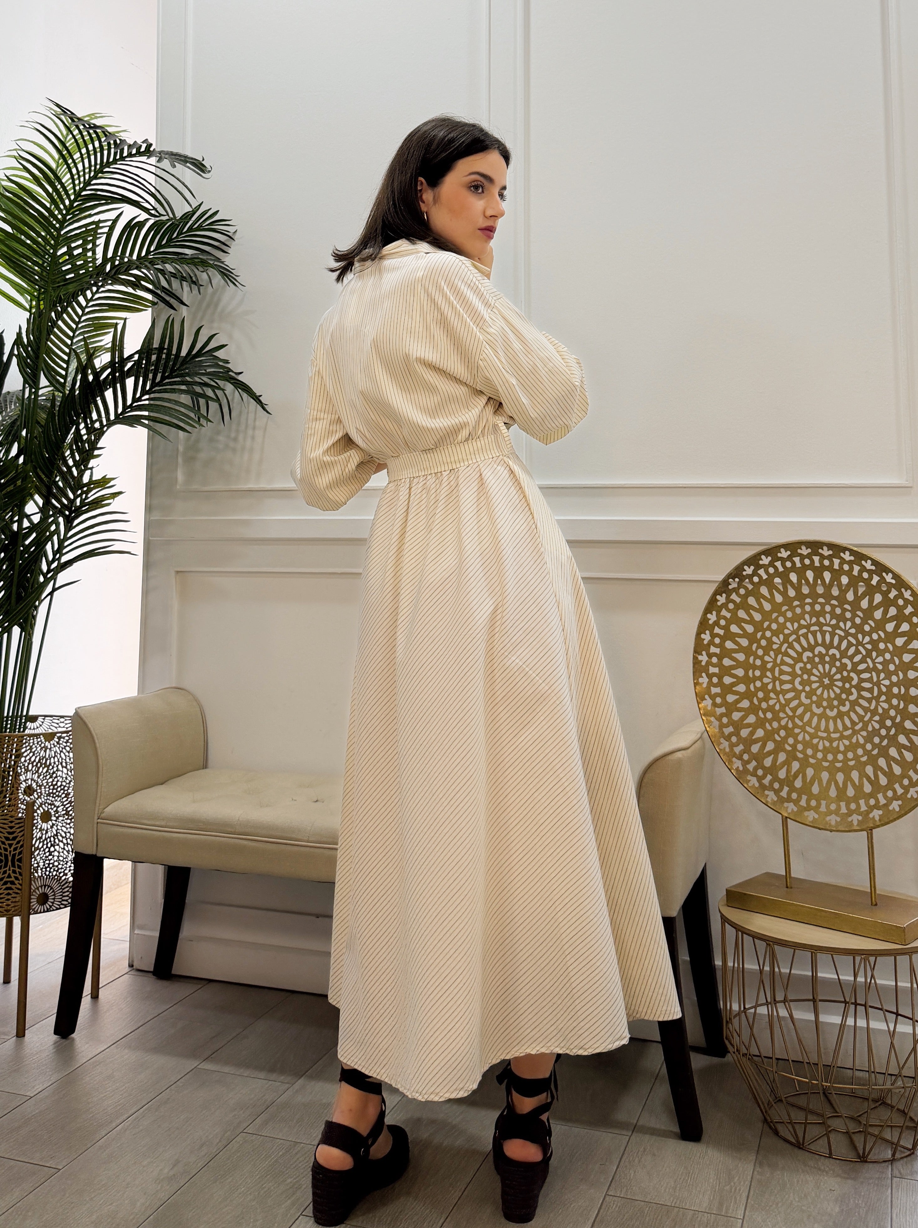 Vestido Cayetana Beig