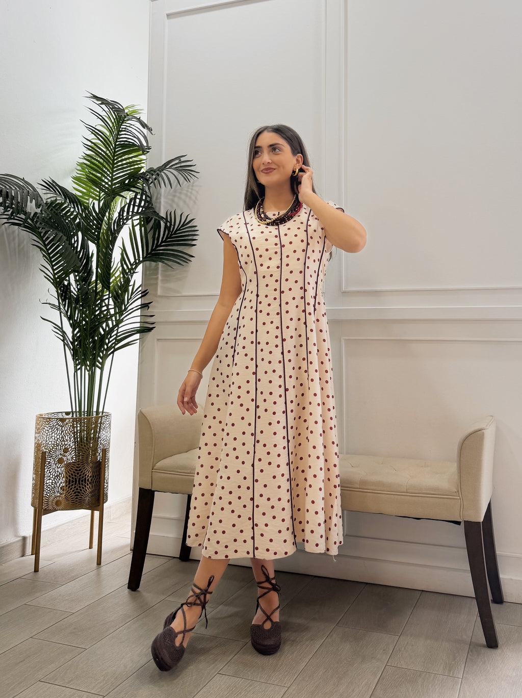 Vestido Antonela Lunares Blanco