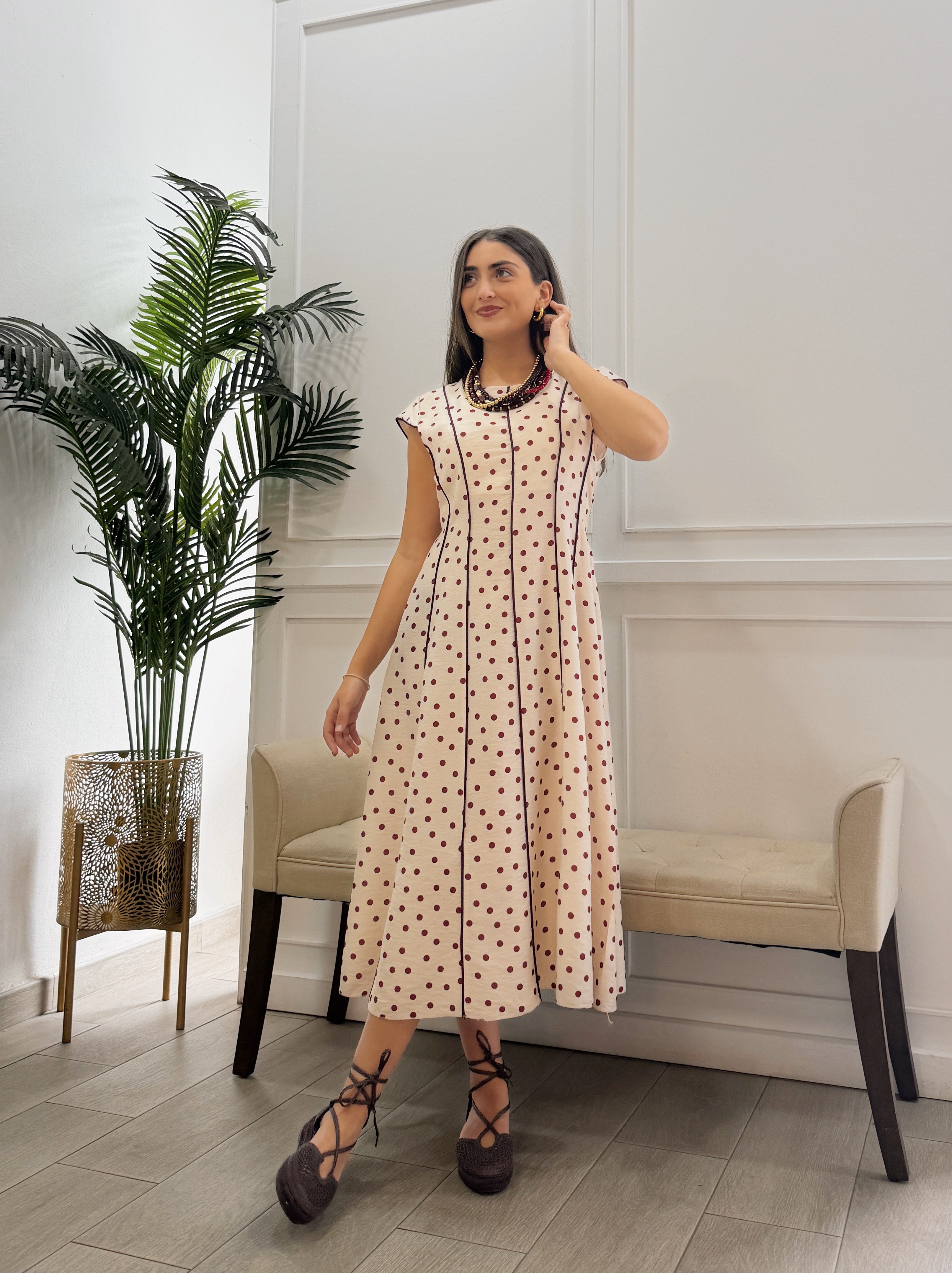 Vestido Antonela Lunares Blanco