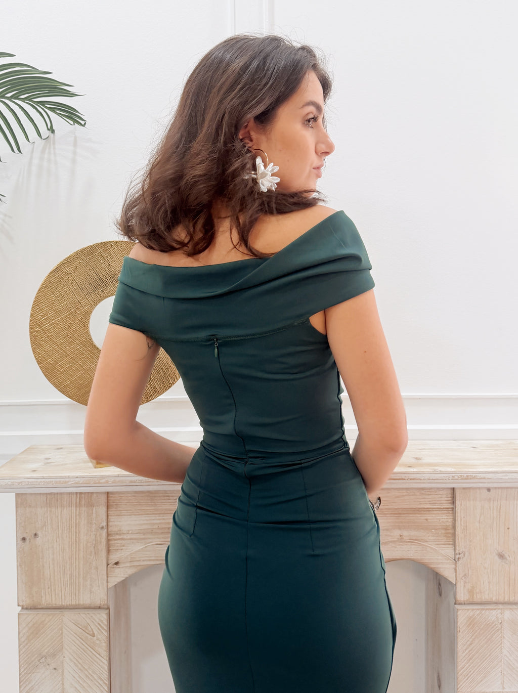 Vestido Cayetana Verde Esmeralda