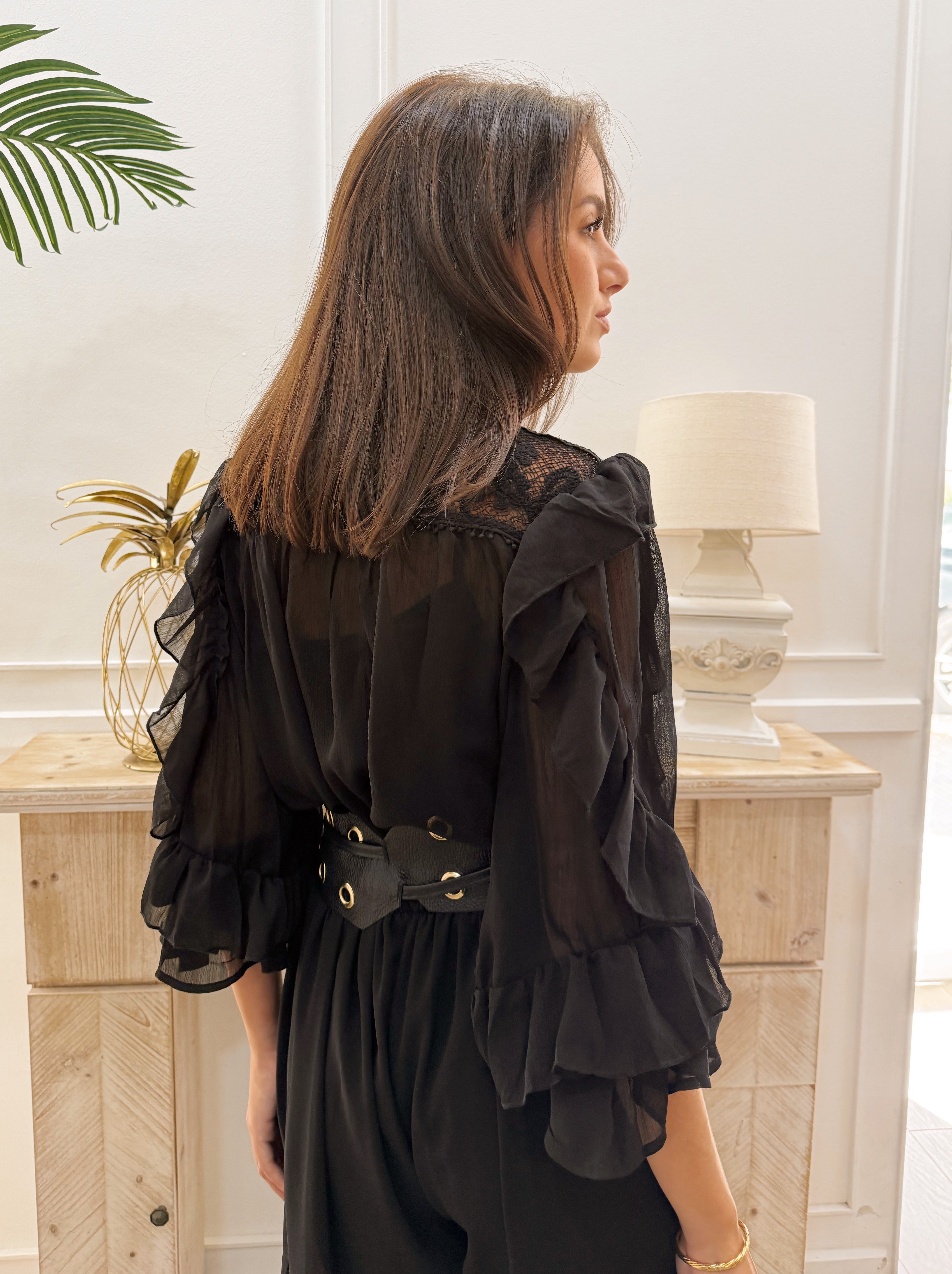 Camisa Carlota Negra