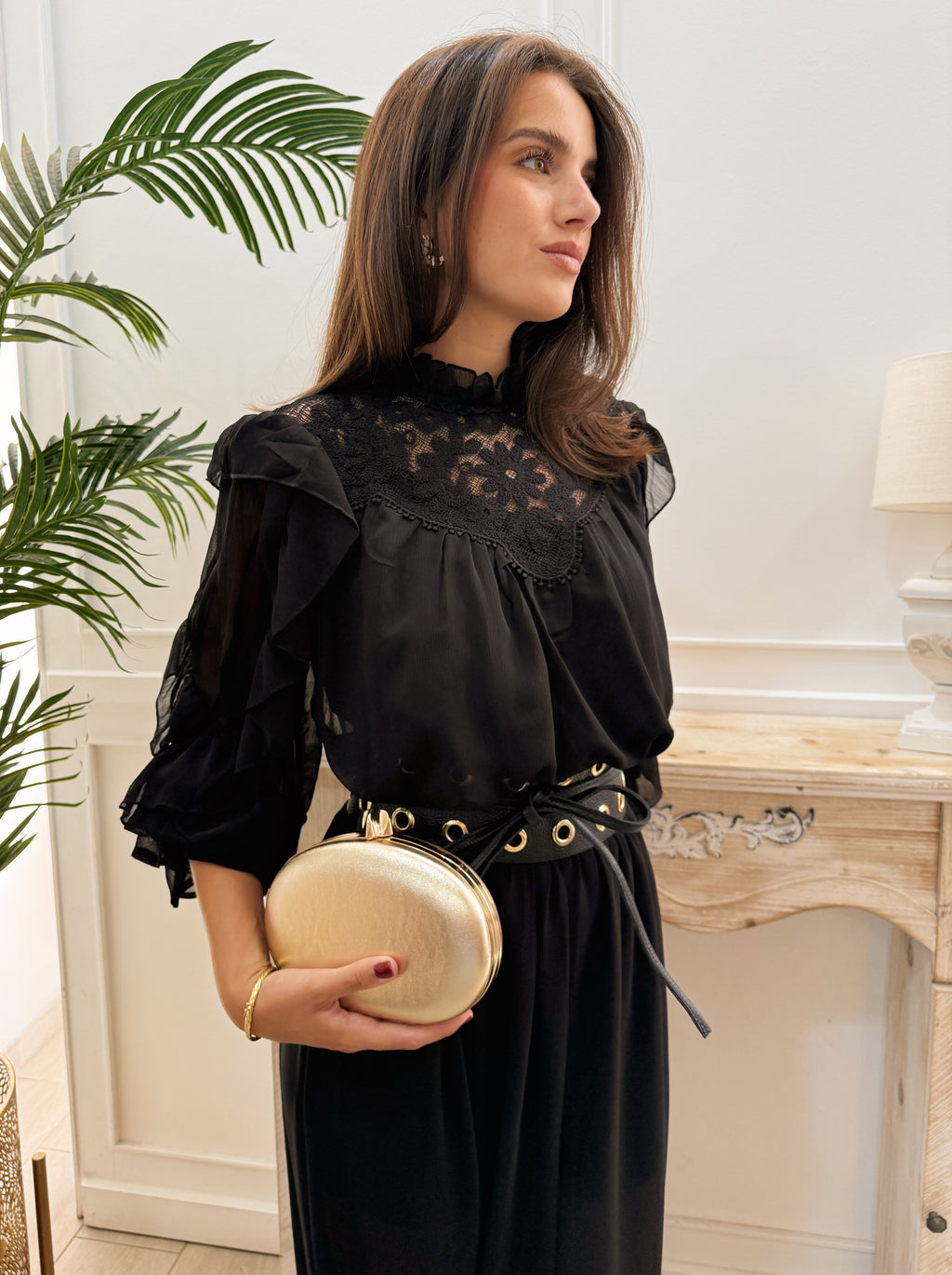 Cartera Aghata Dorada