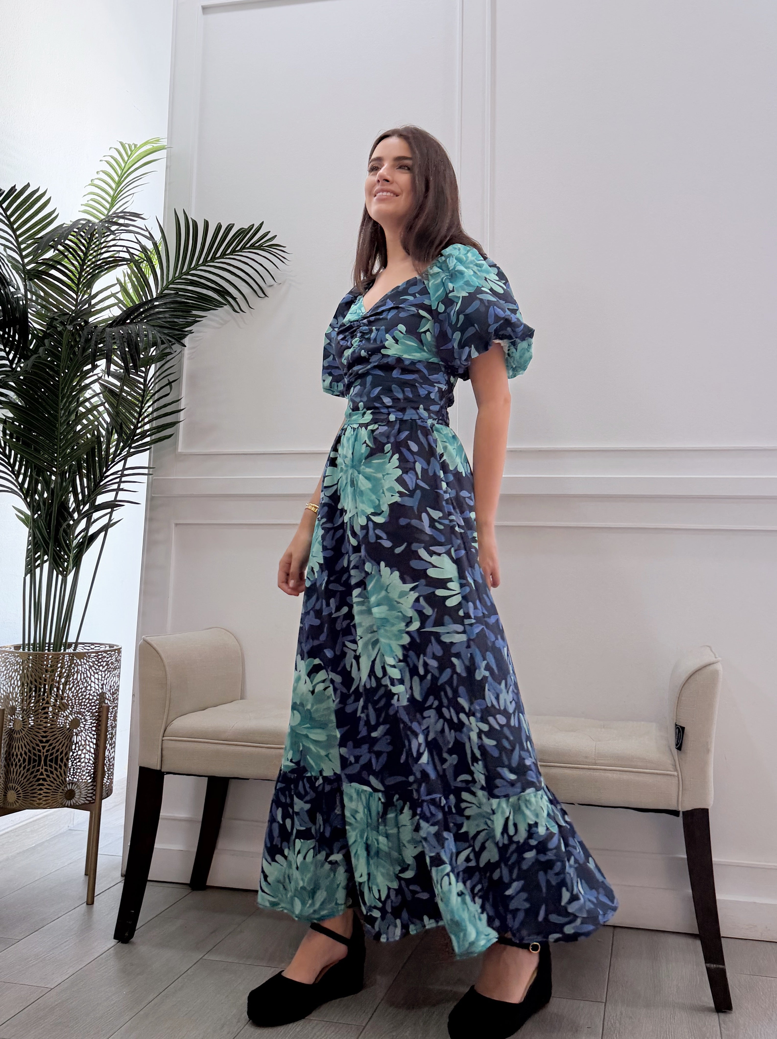 Conjunto Alba Estampado Azul