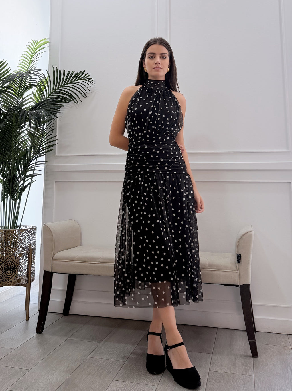 Vestido Thul Lunares Negro