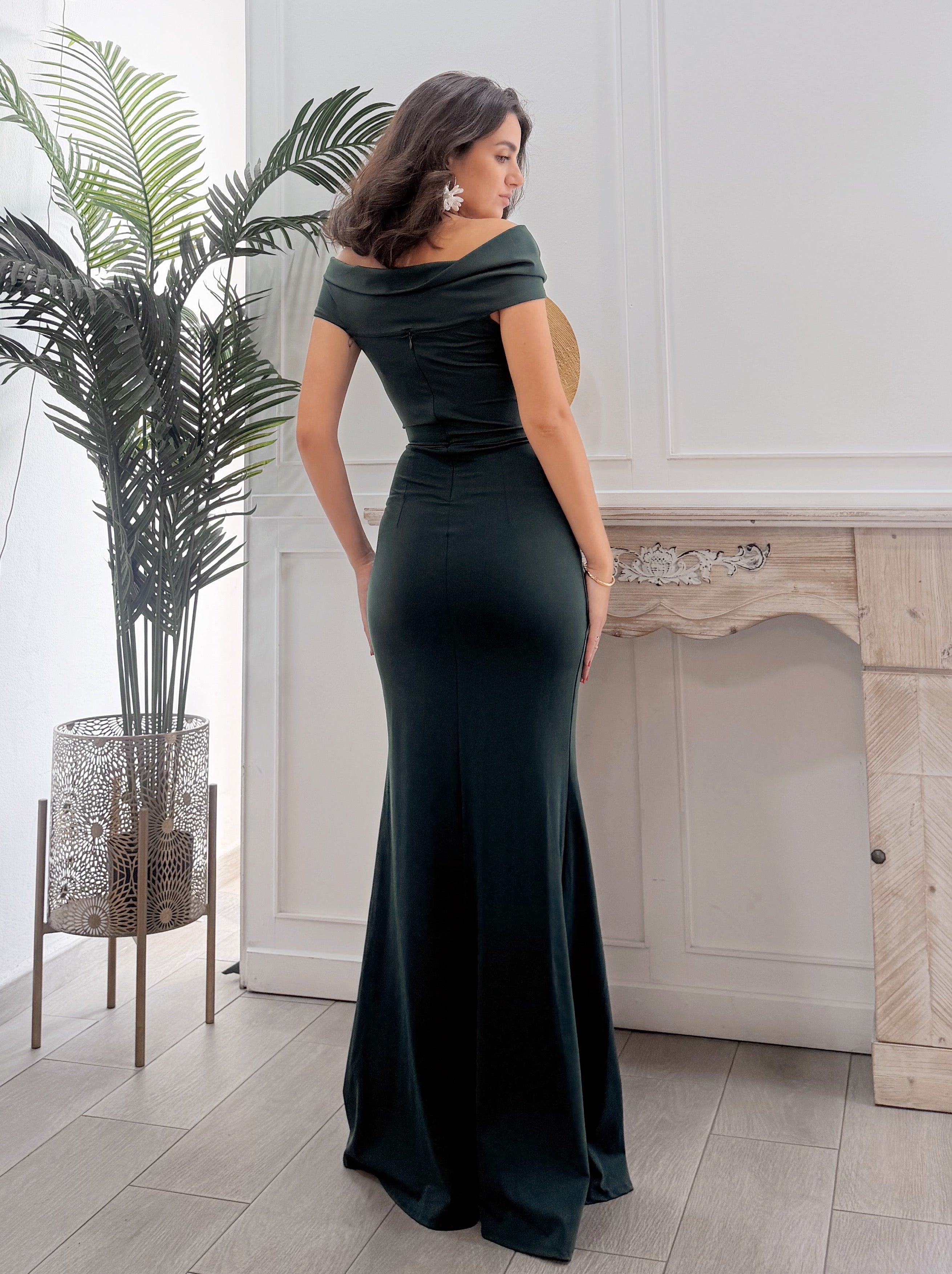 Vestido Cayetana Verde Esmeralda