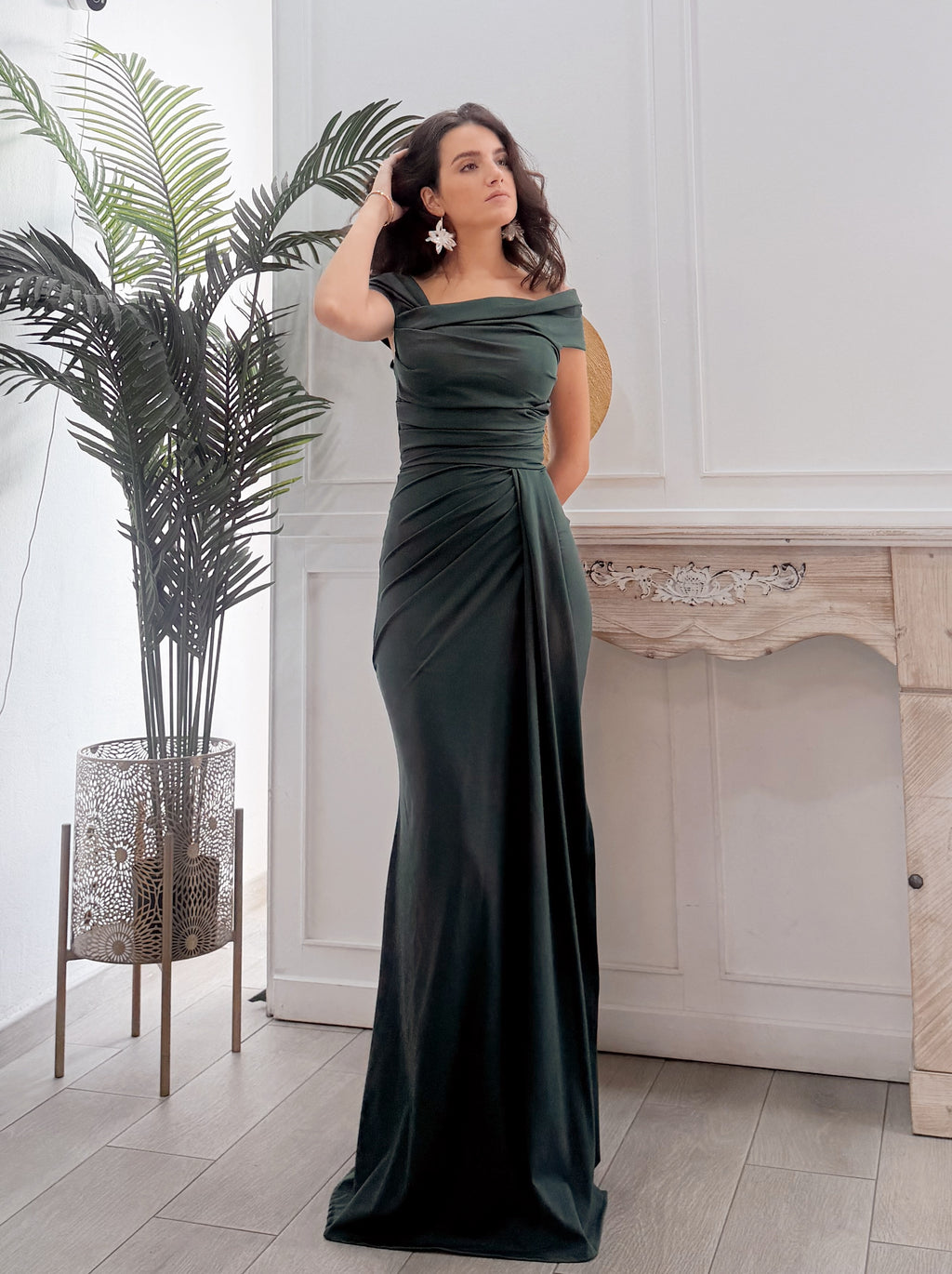 Vestido Cayetana Verde Esmeralda