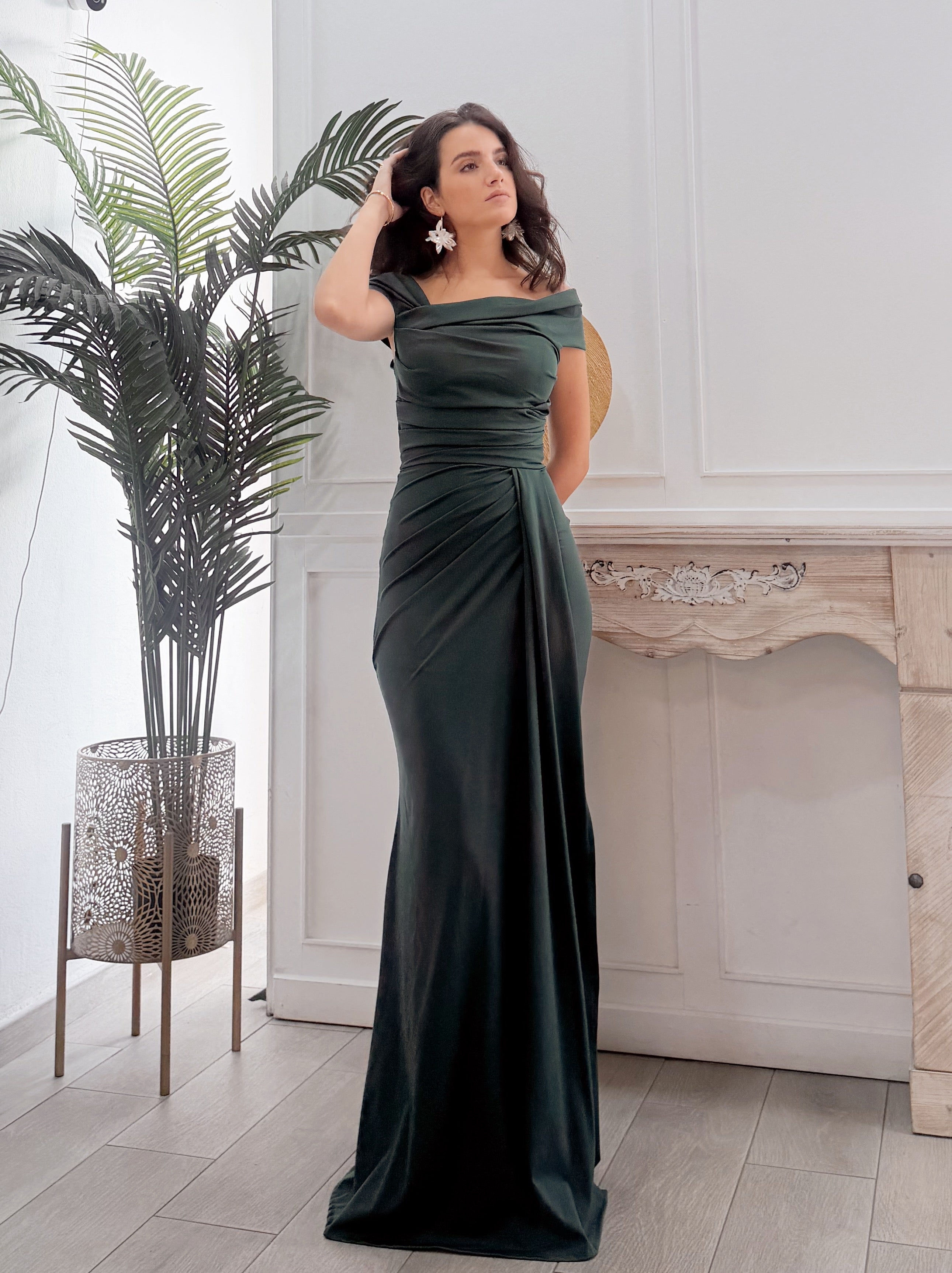 Vestido Cayetana Verde Esmeralda
