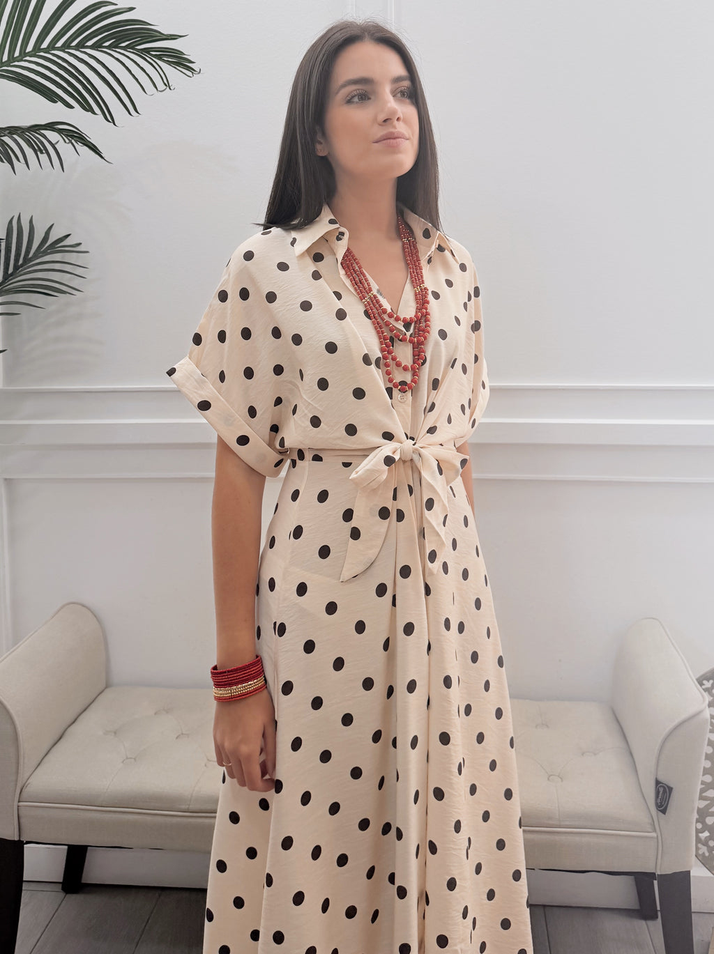 Vestido Camisero Lunares