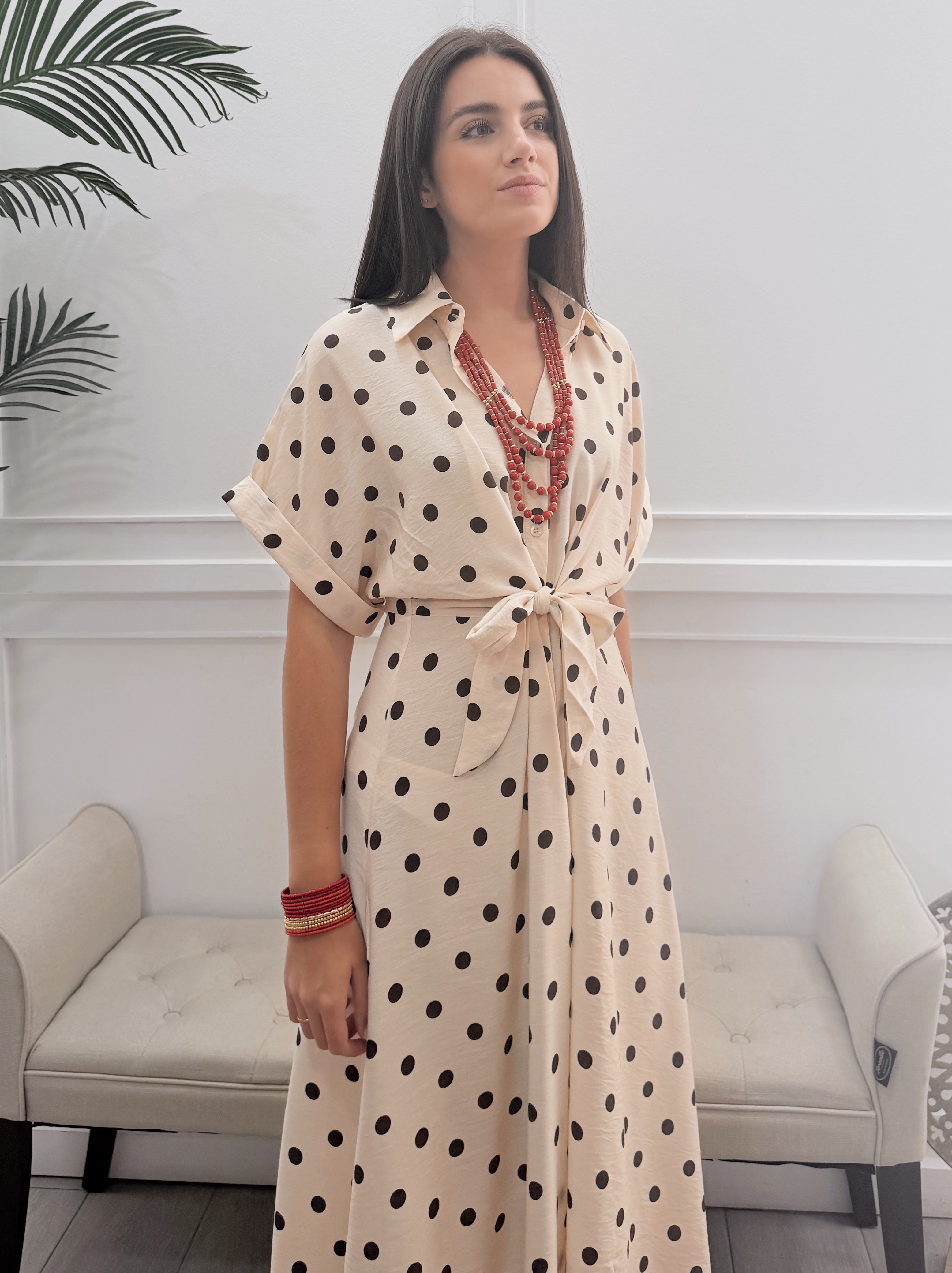 Vestido Camisero Lunares