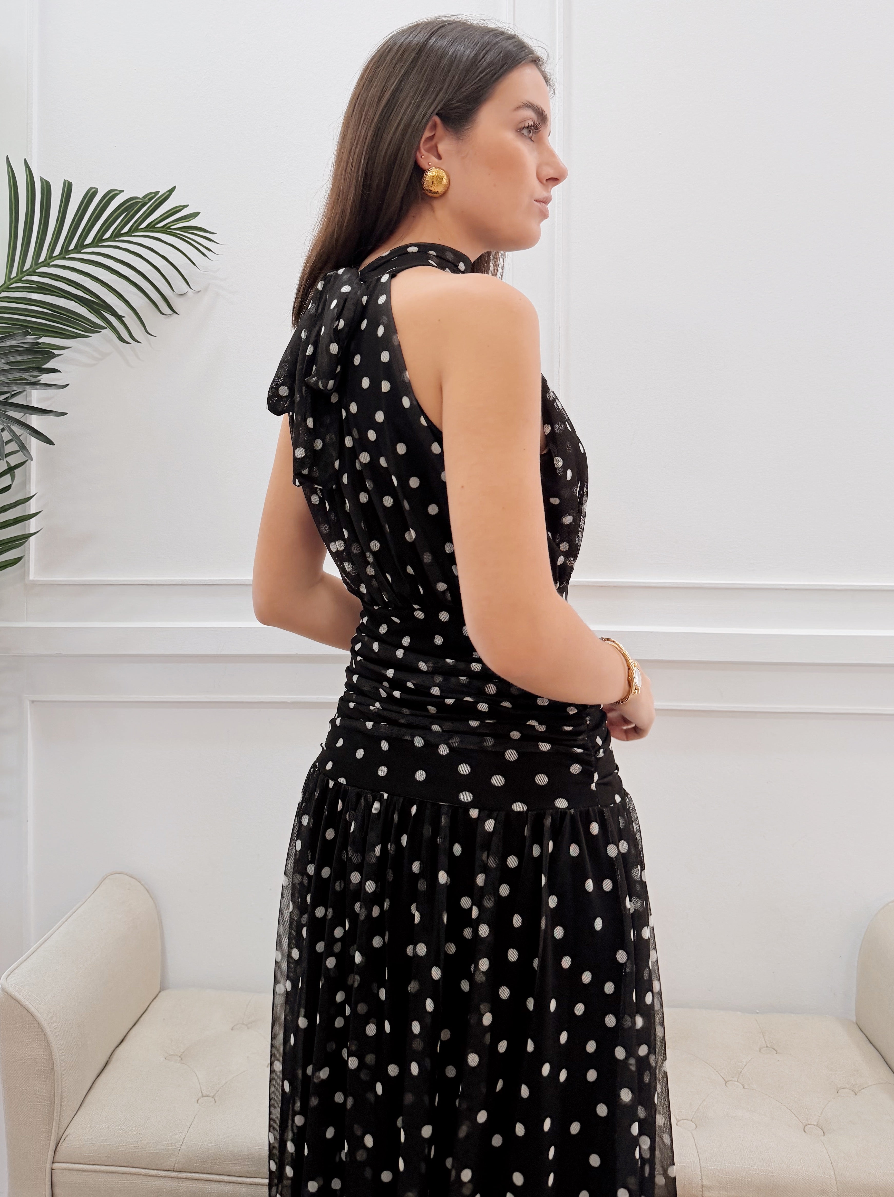 Vestido Thul Lunares Negro
