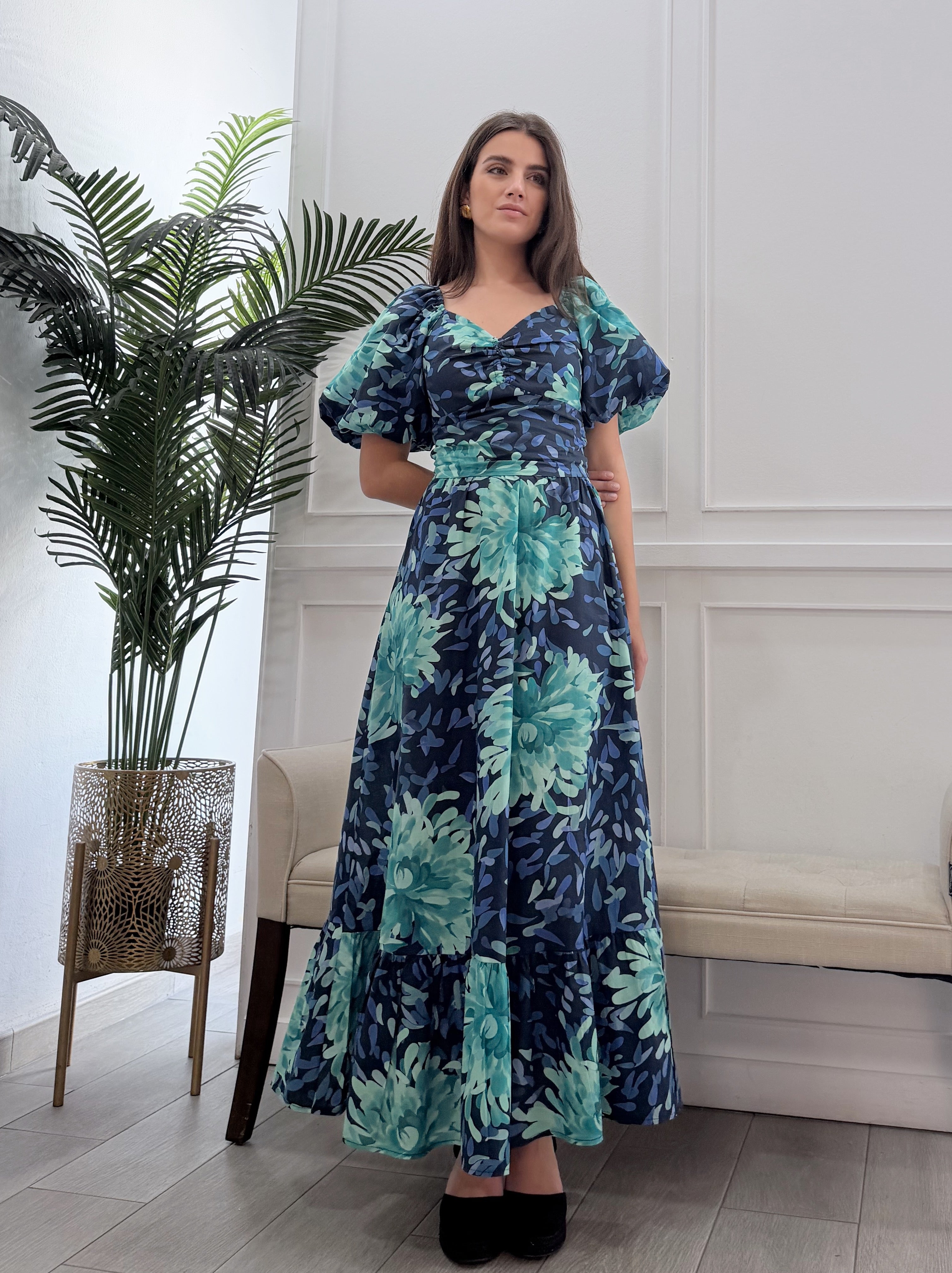 Conjunto Alba Estampado Azul