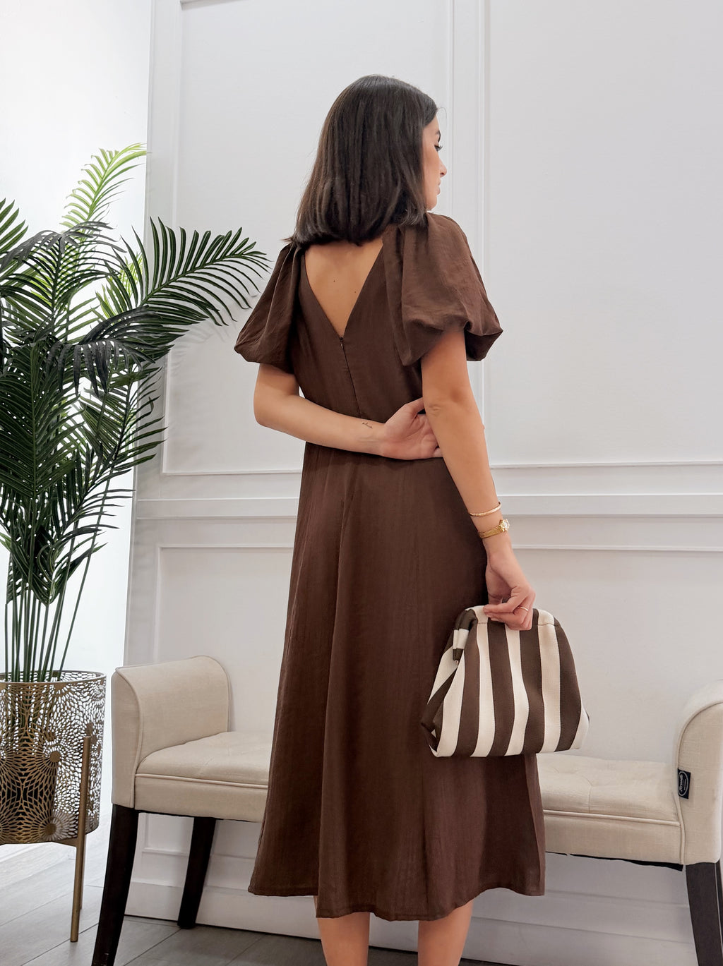 Vestido Irene Marrón