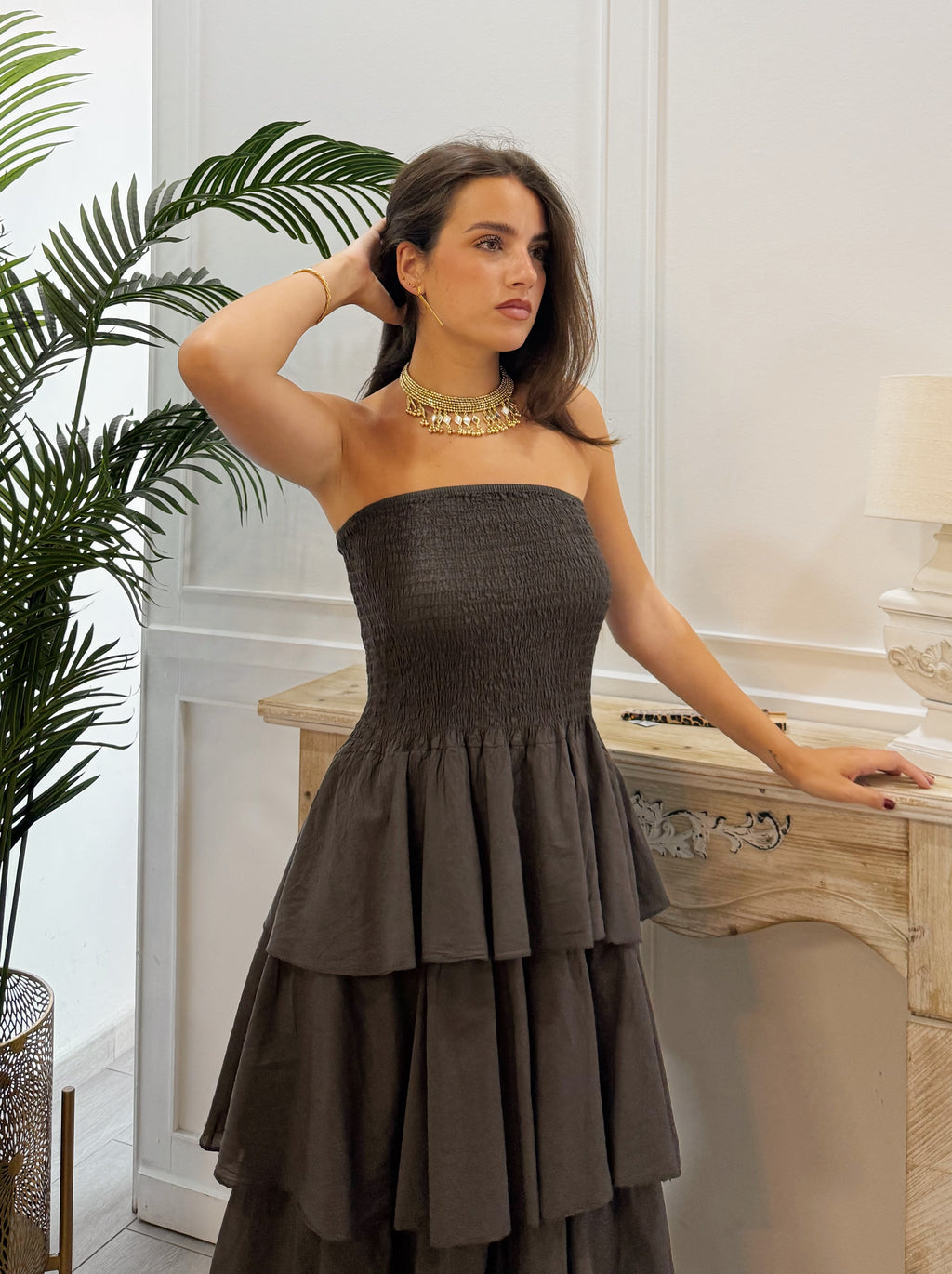 Vestido Aitana Marrón