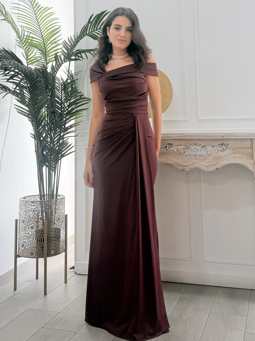 Vestido Cayetana Burdeos