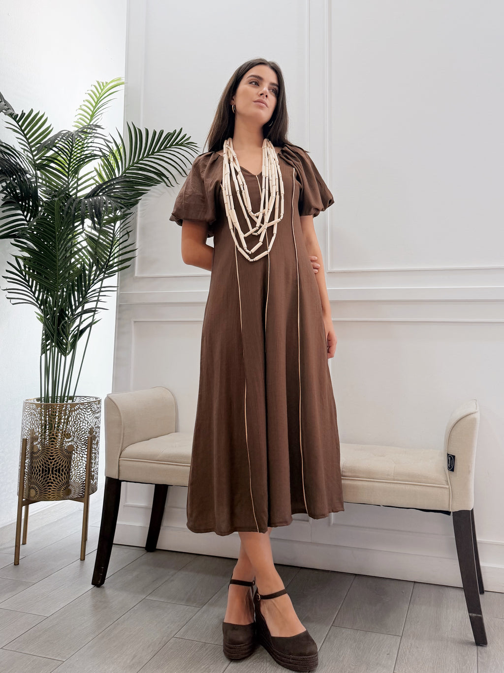 Vestido Irene Marrón