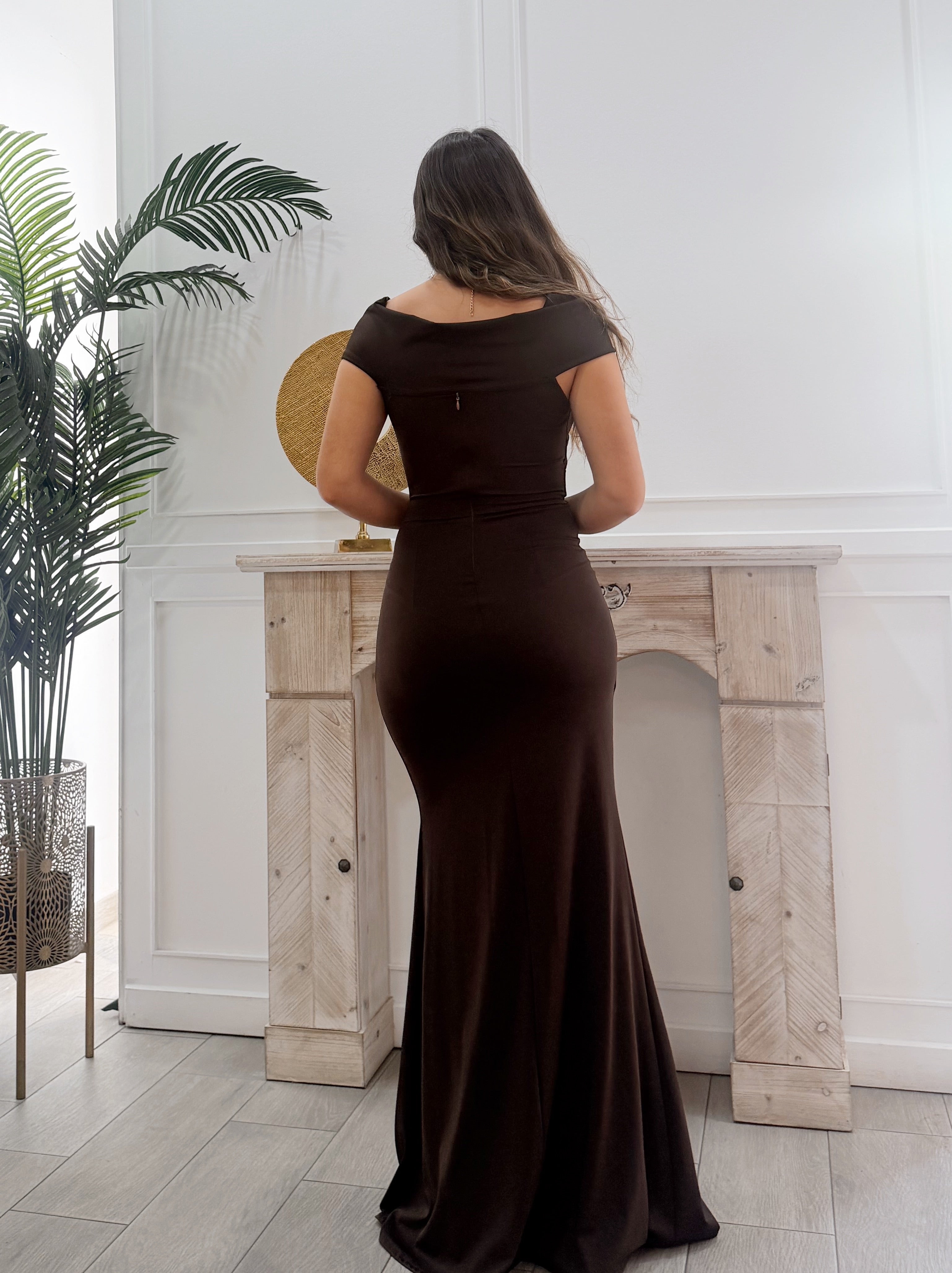 Vestido Cayetana Marrón