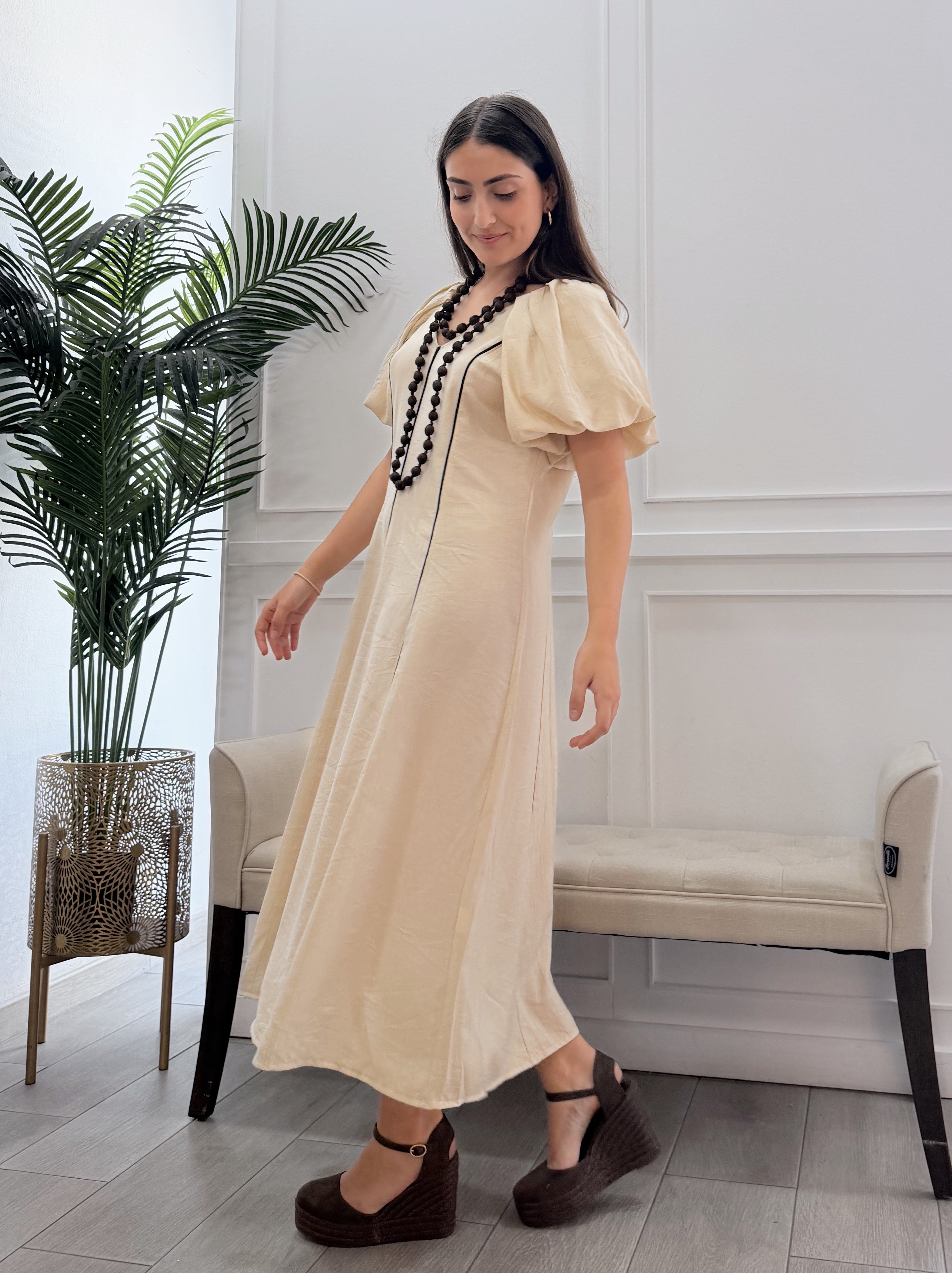Vestido Irene Beige