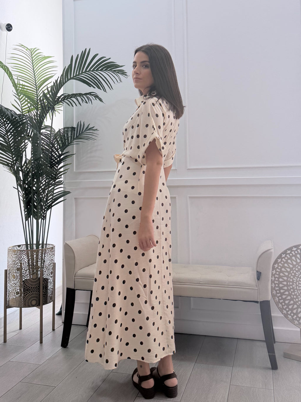 Vestido Camisero Lunares