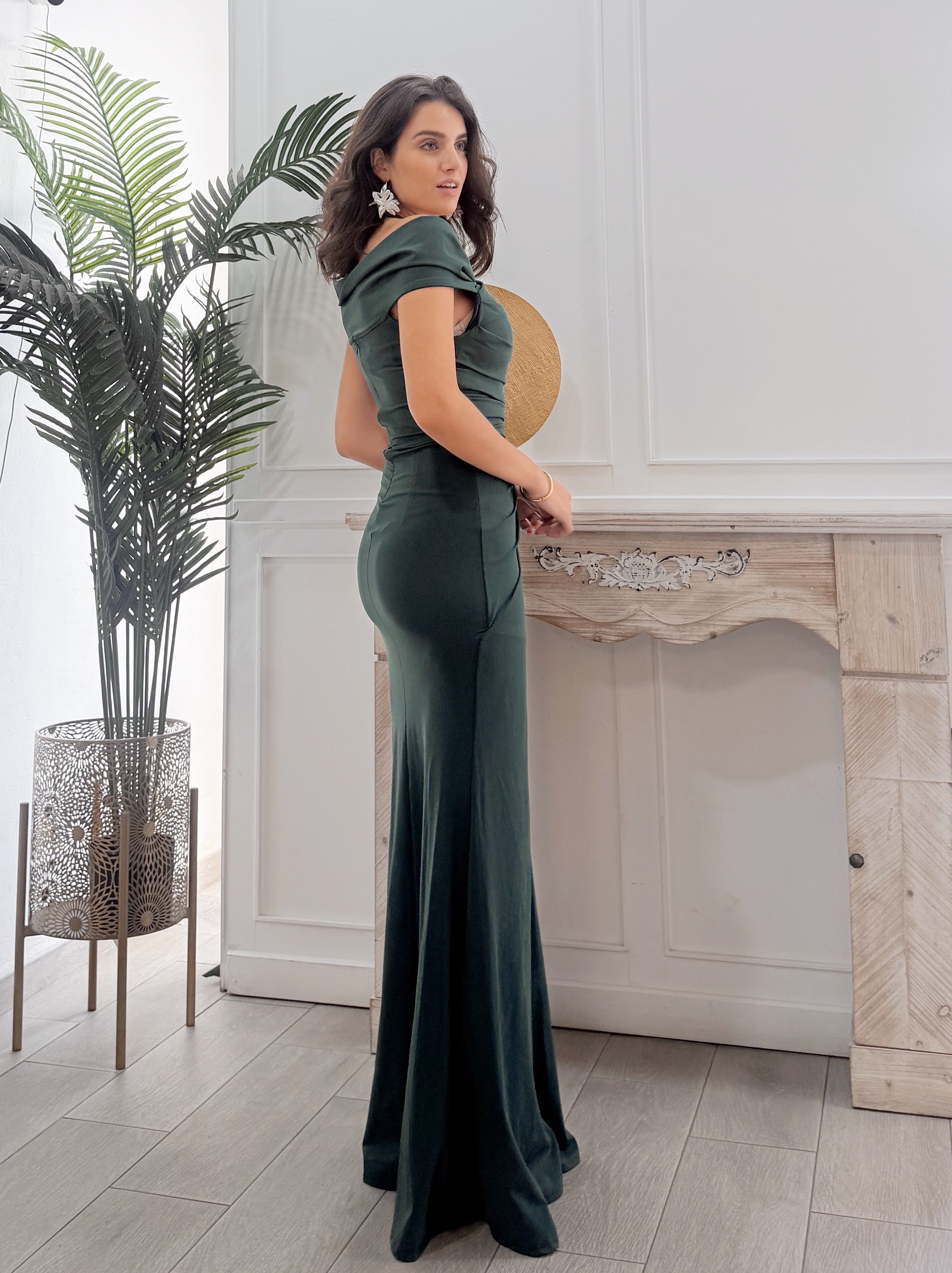 Vestido Cayetana Verde Esmeralda