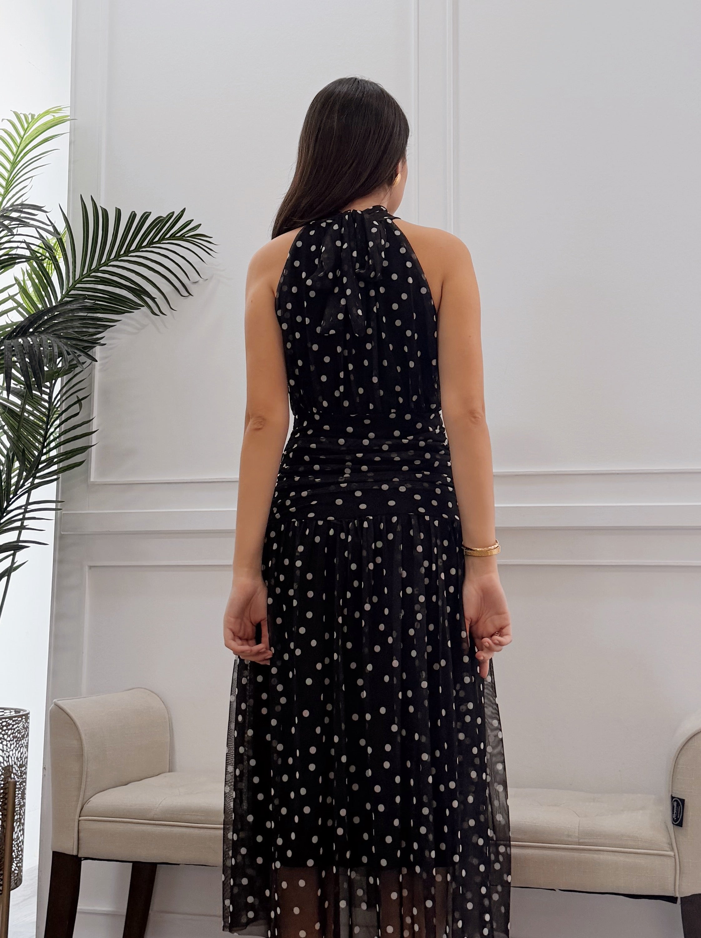 Vestido Thul Lunares Negro