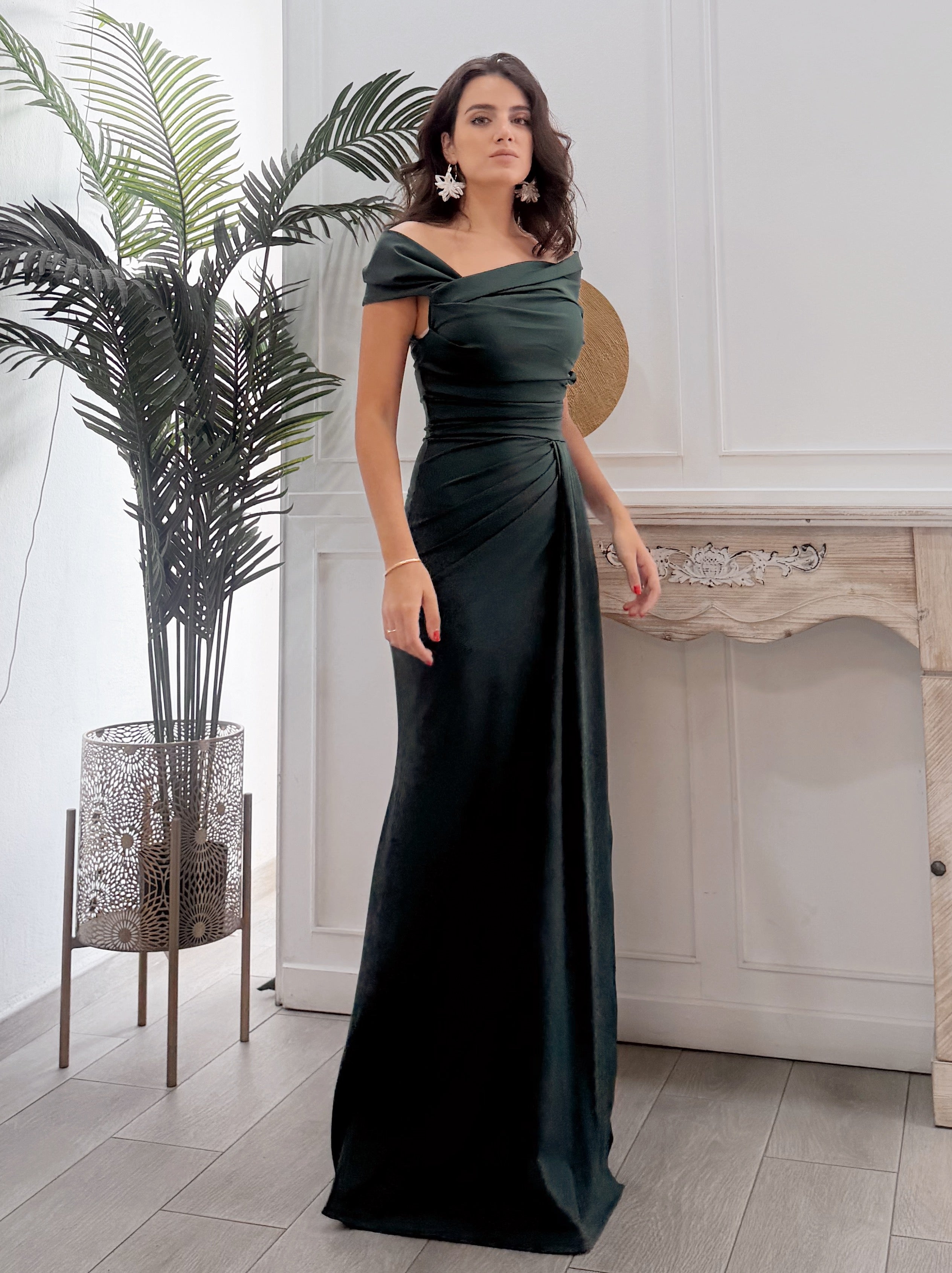 Vestido Cayetana Verde Esmeralda