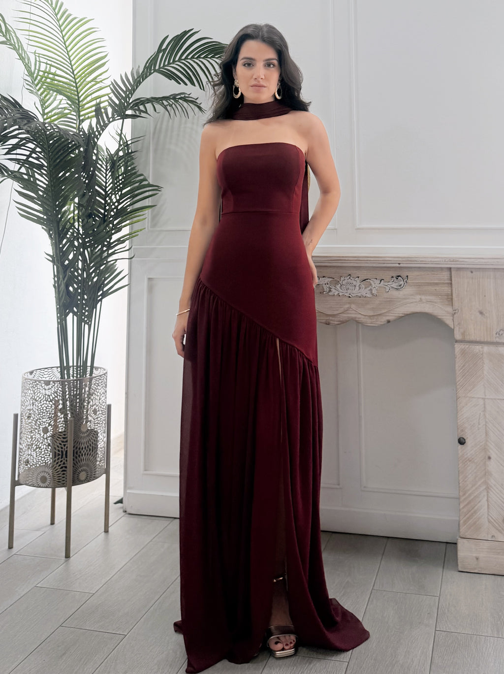 Vestido Valentina Burdeos