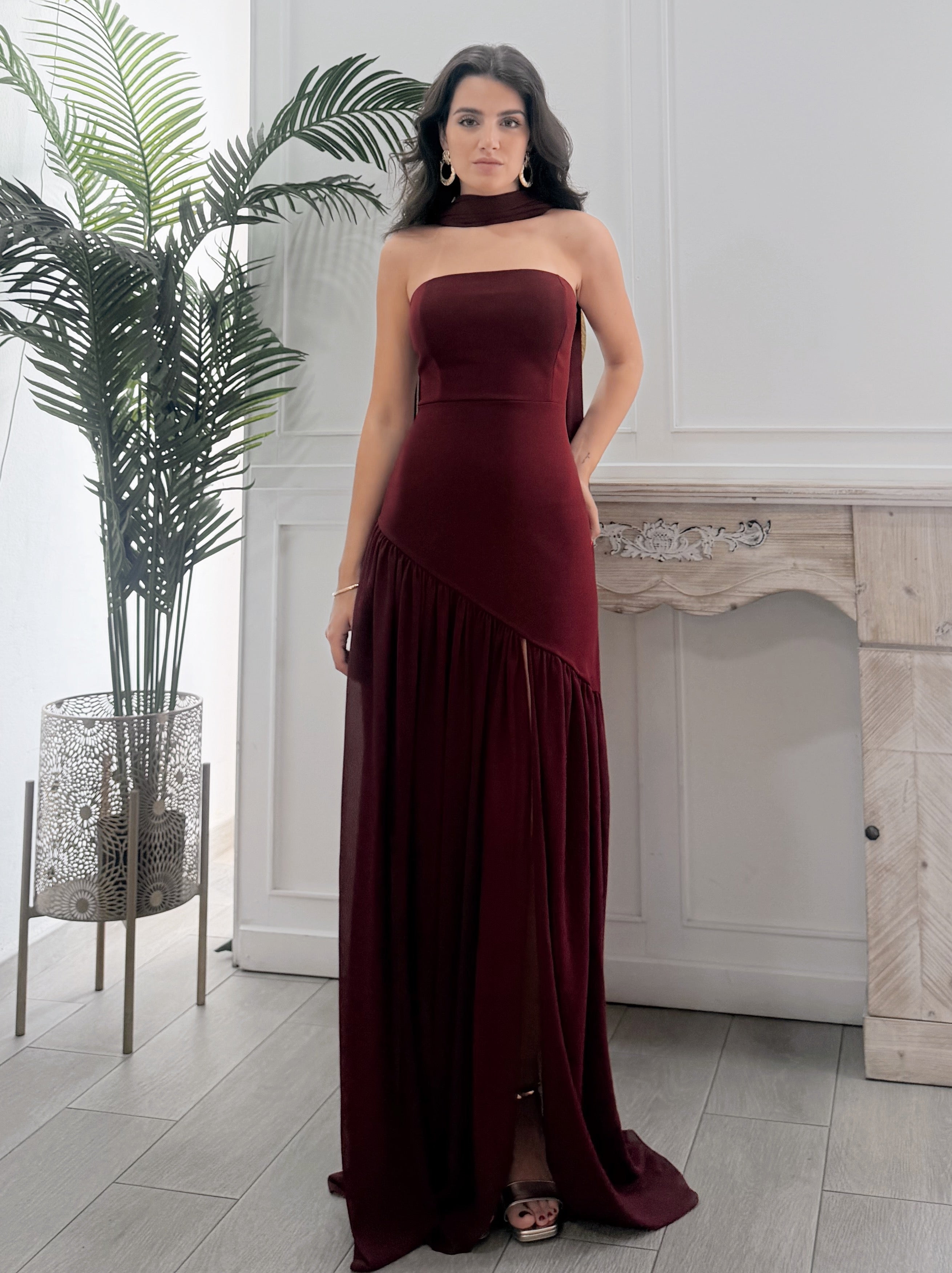 Vestido Valentina Burdeos