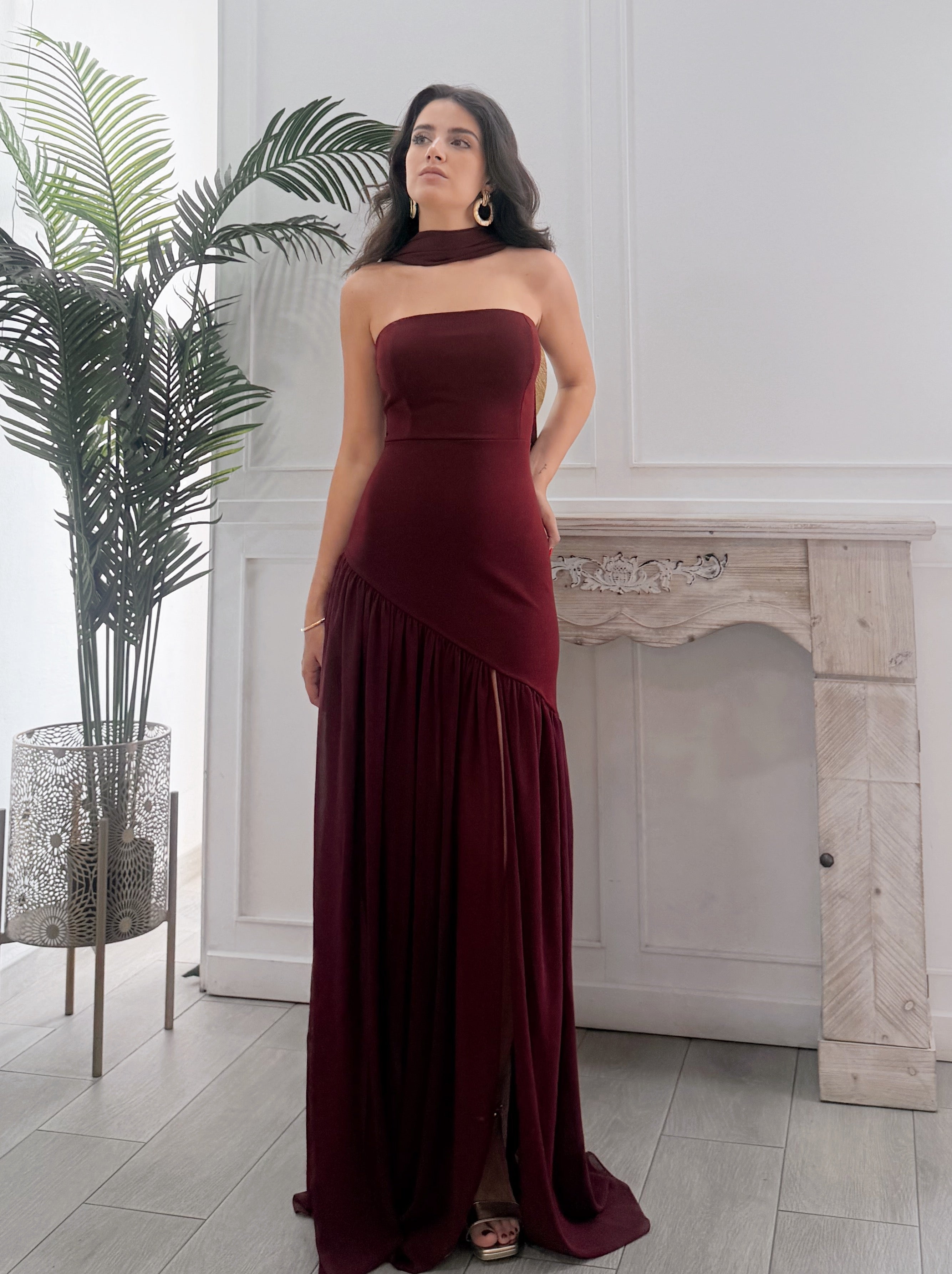 Vestido Valentina Burdeos