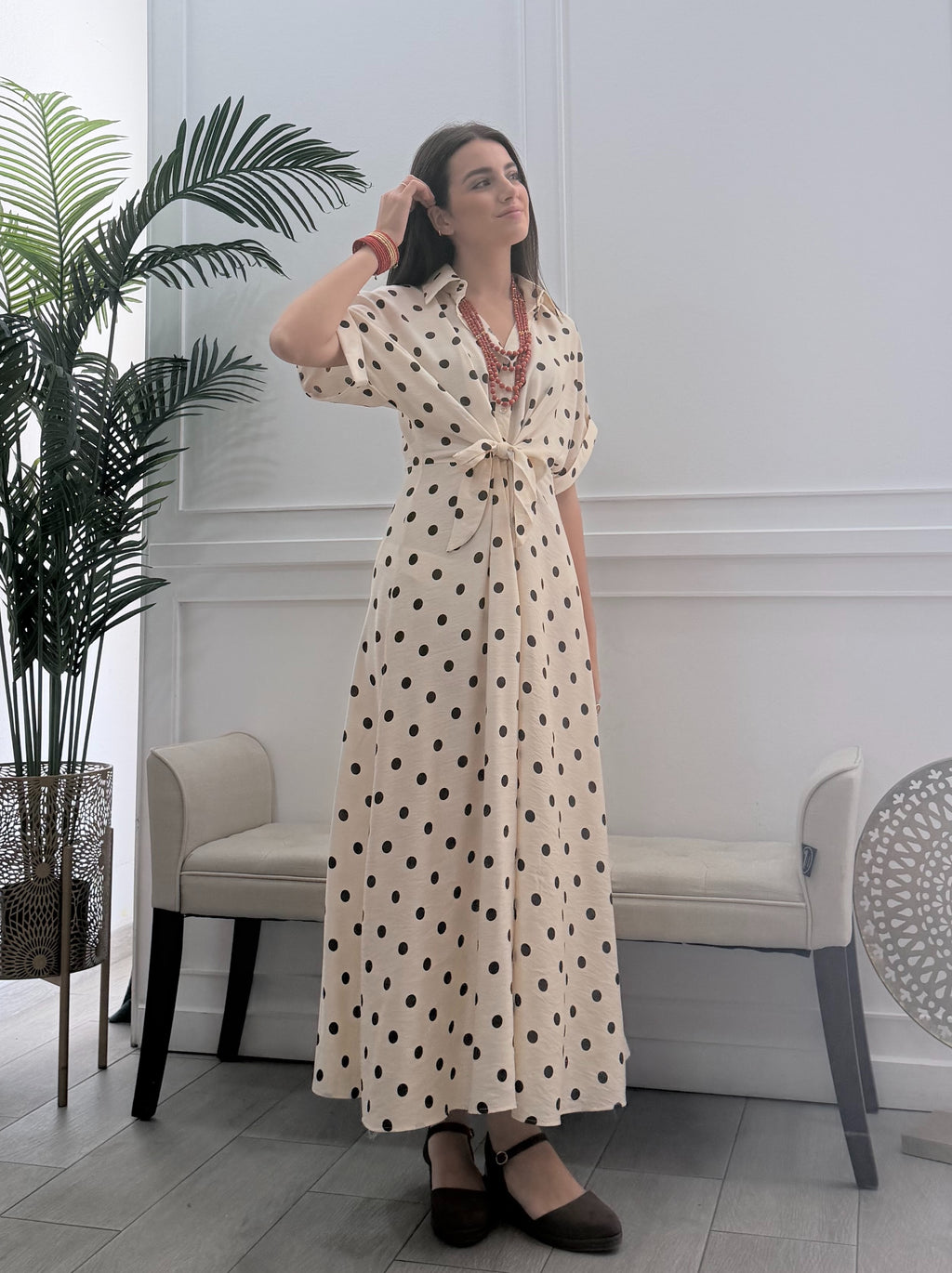 Vestido Camisero Lunares