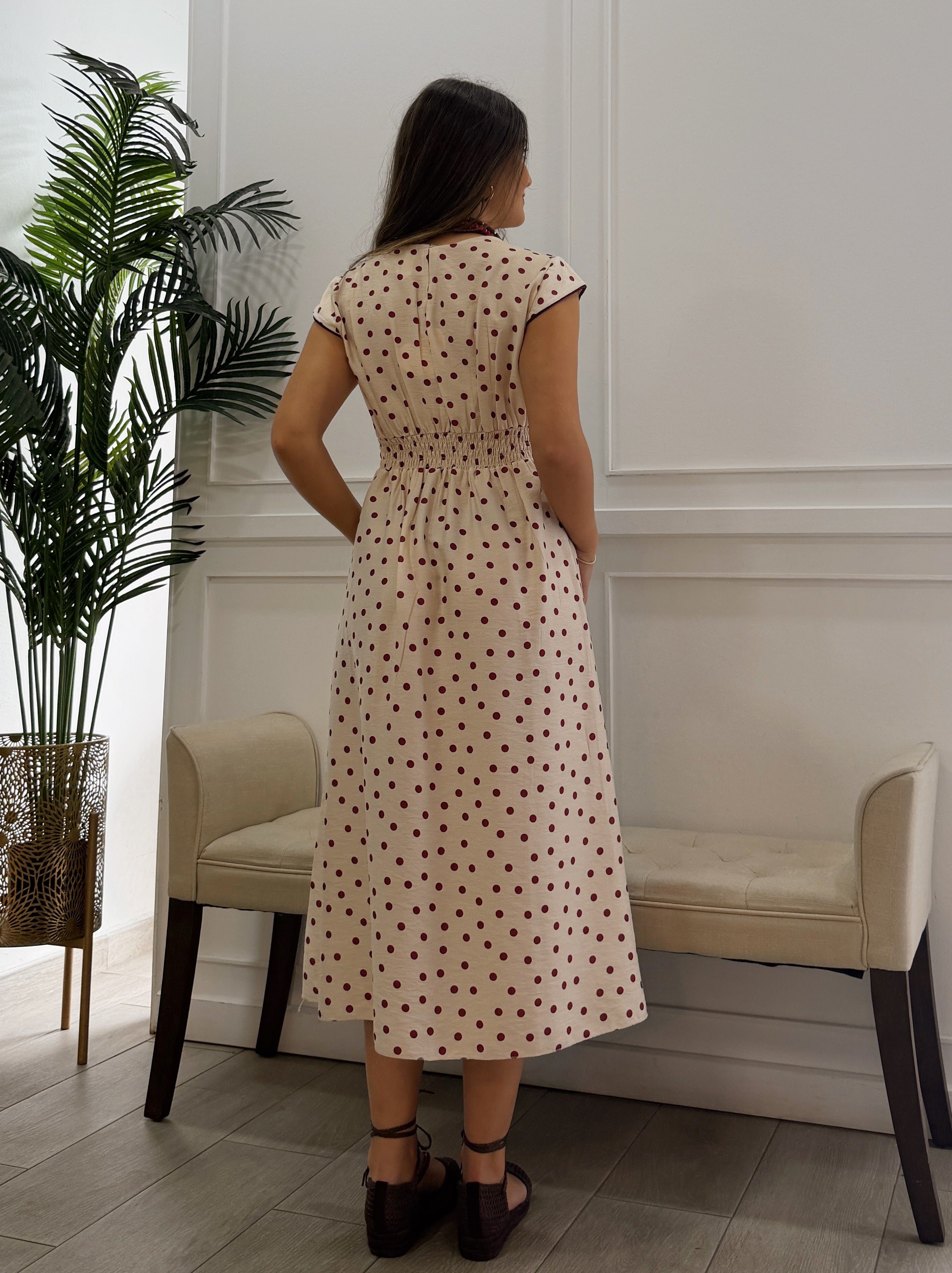 Vestido Antonela Lunares Blanco