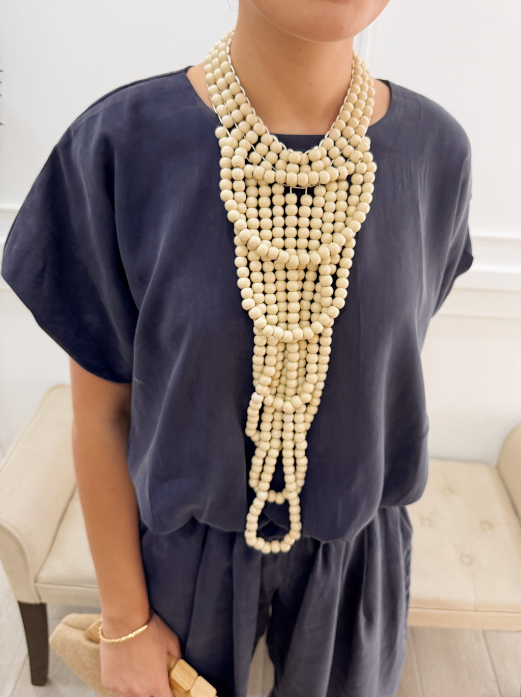 Collar Cascada Beig