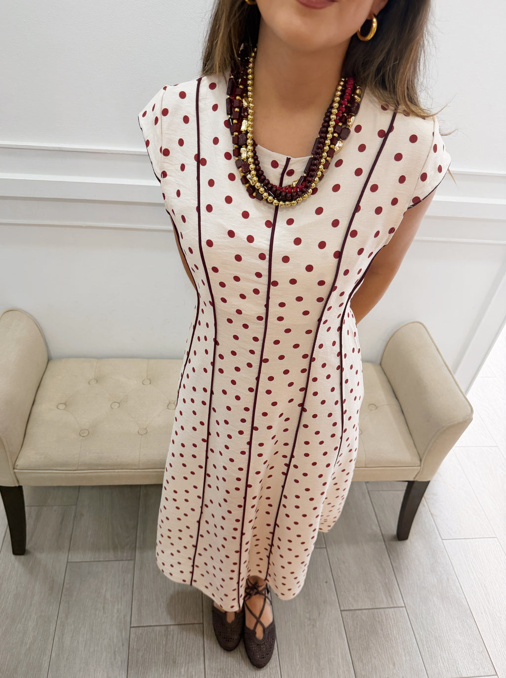 Vestido Antonela Lunares Blanco