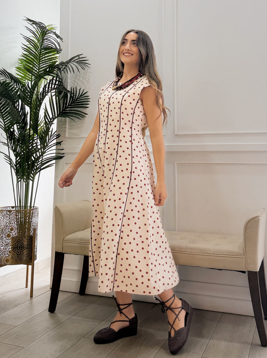 Vestido Antonela Lunares Blanco