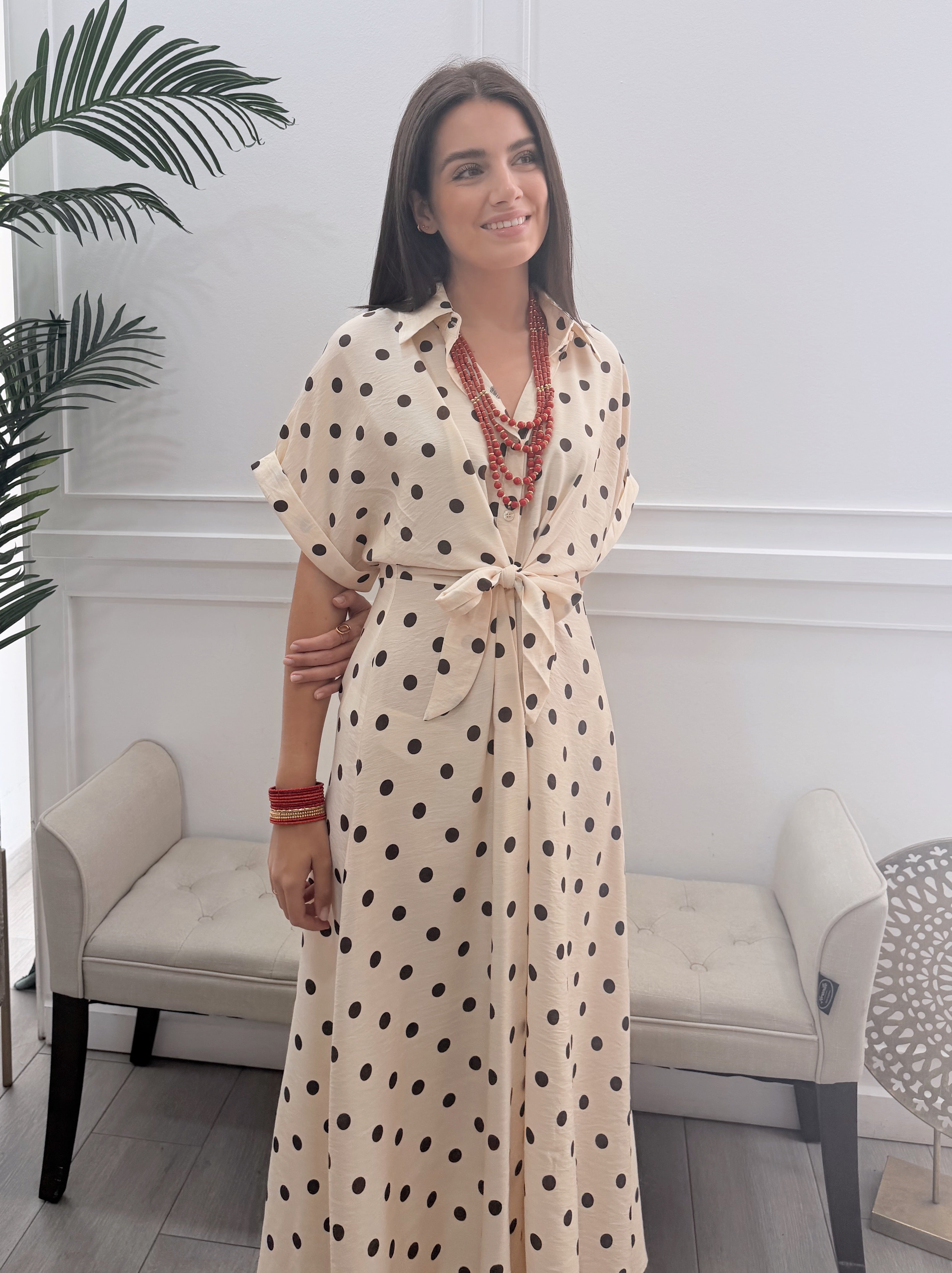 Vestido Camisero Lunares