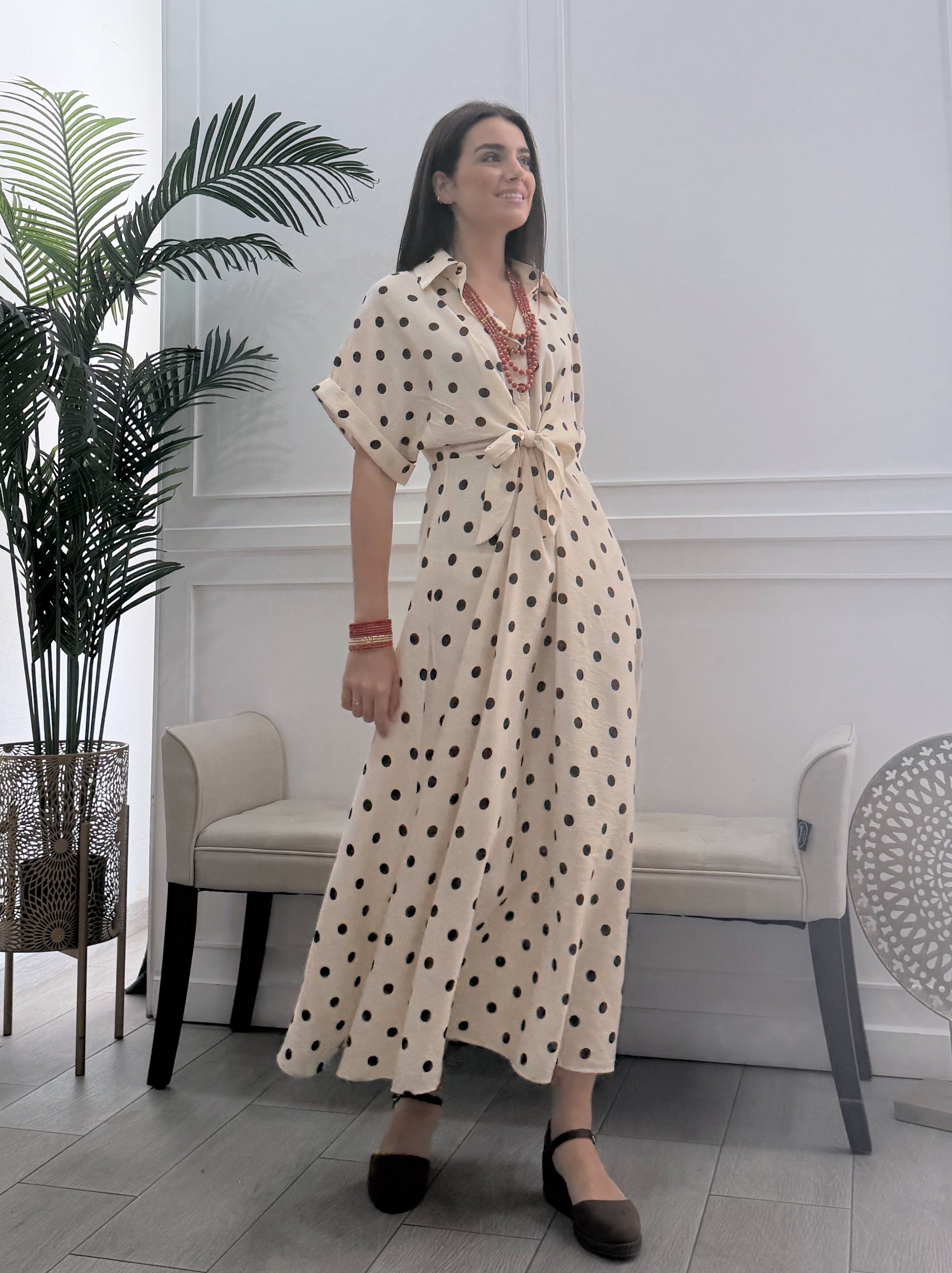 Vestido Camisero Lunares