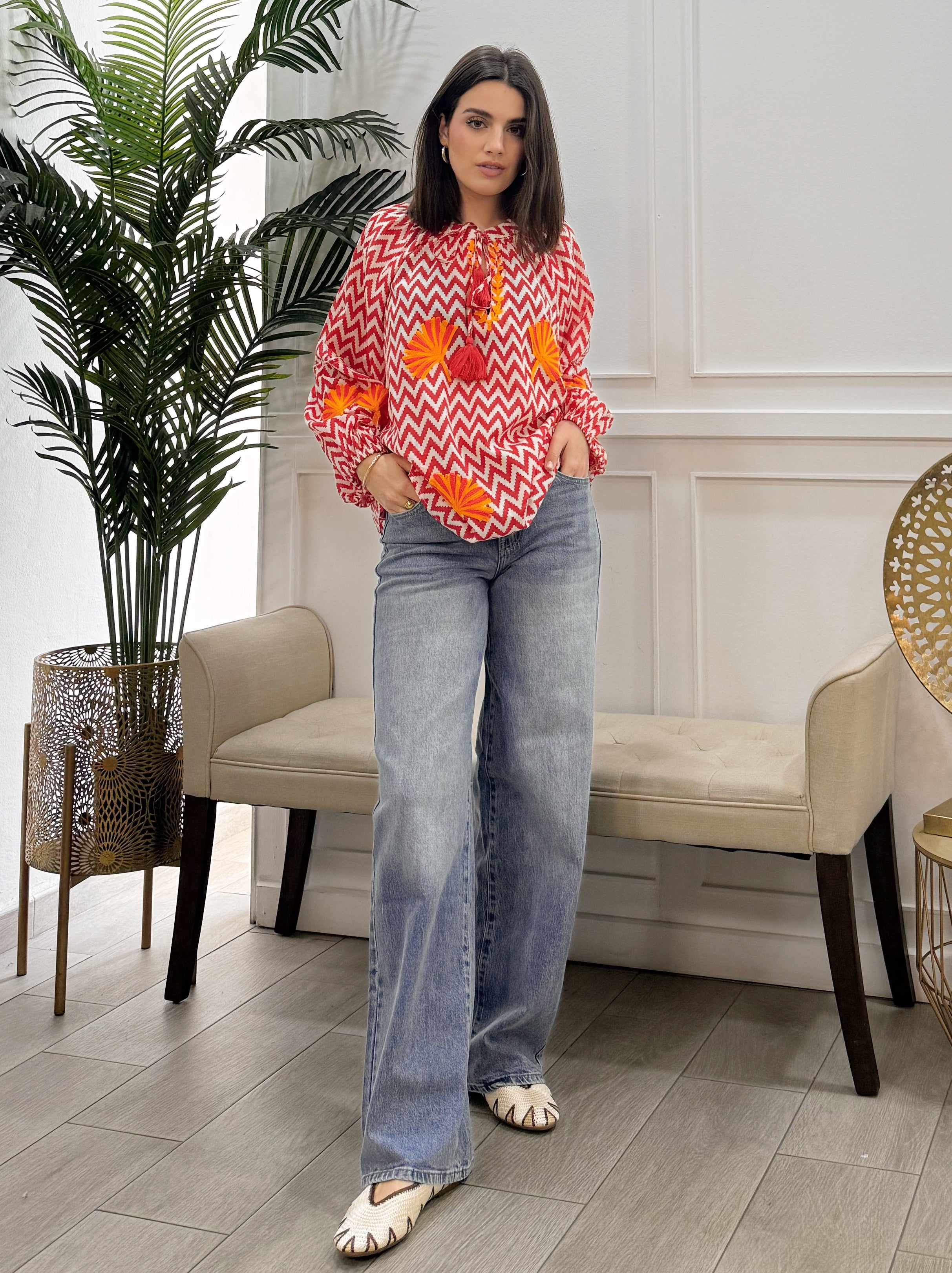 Camisa Beatriz Roja