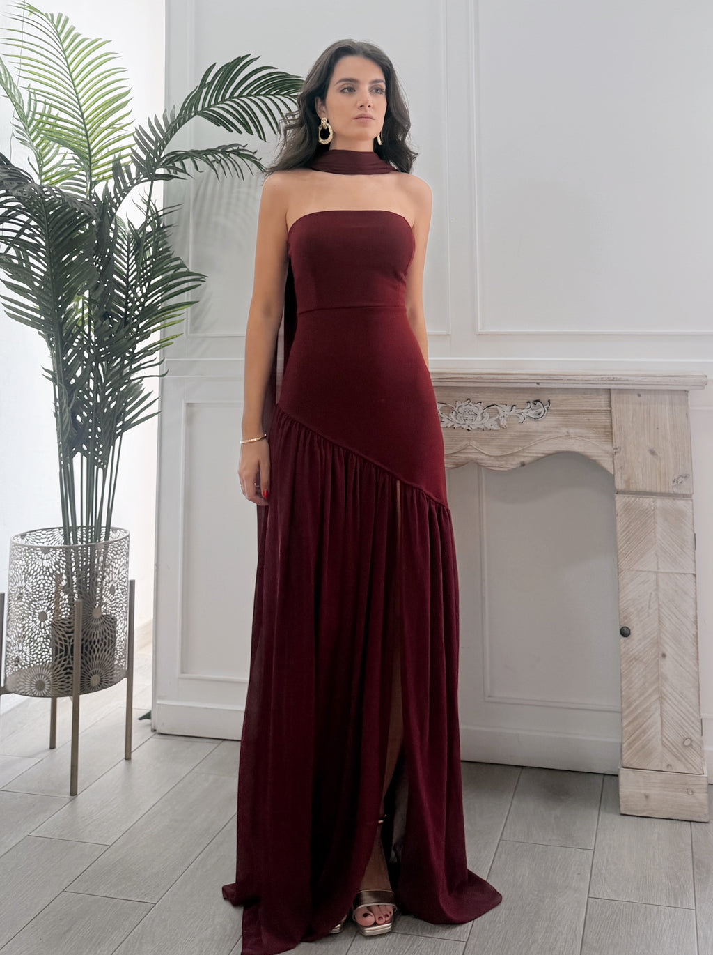 Vestido Valentina Burdeos