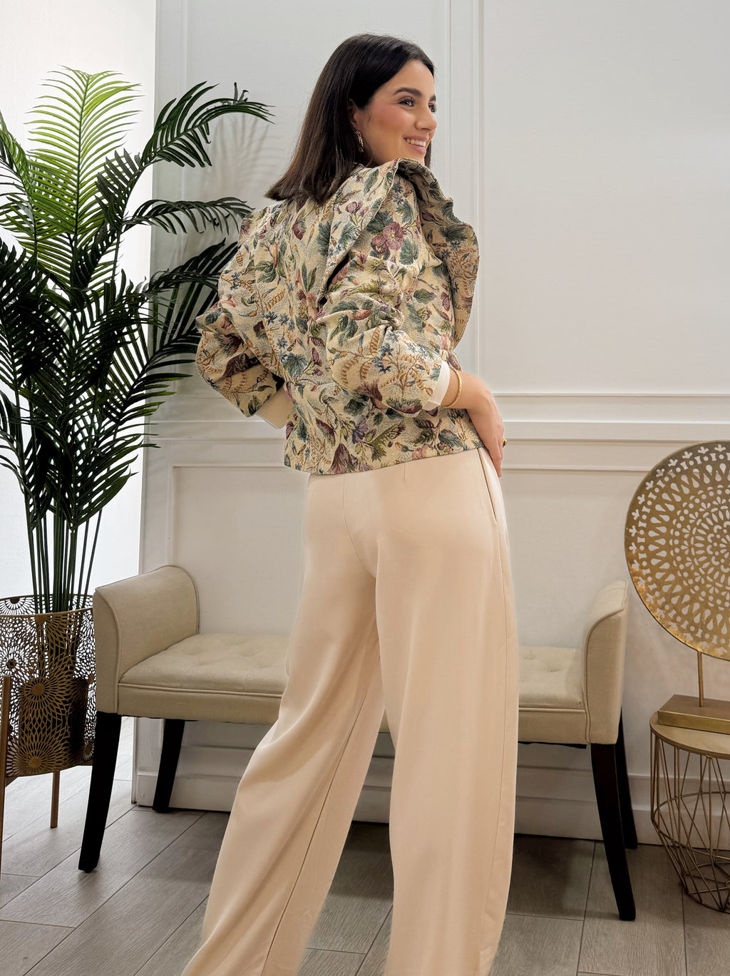 Chaqueta Estampada Volante