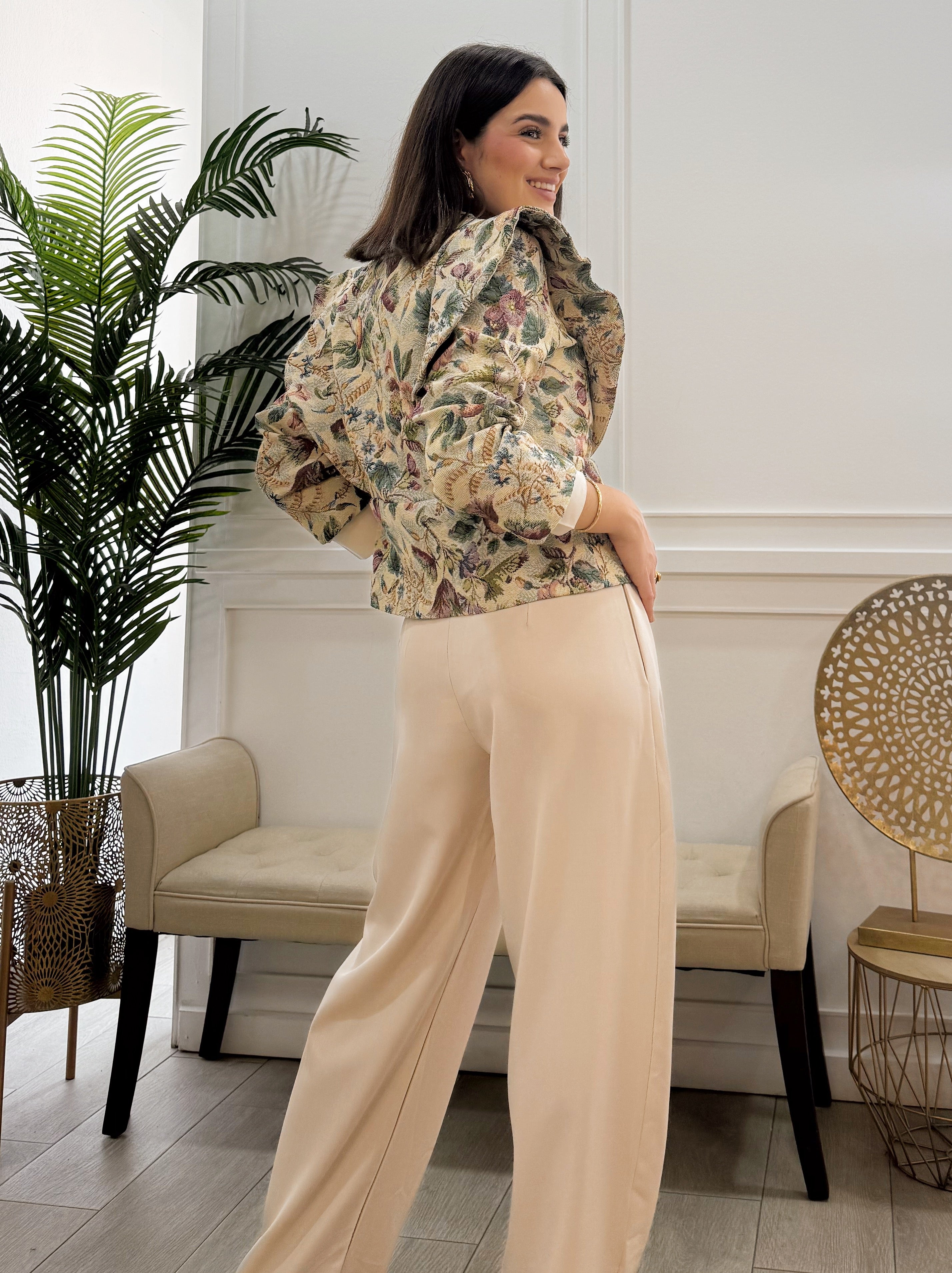Chaqueta Estampada Volante