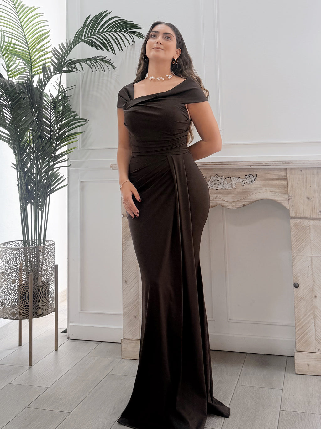 Vestido Cayetana Marrón