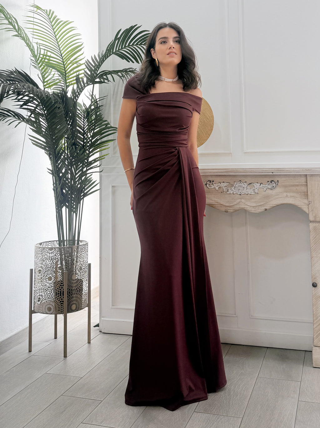 Vestido Cayetana Burdeos