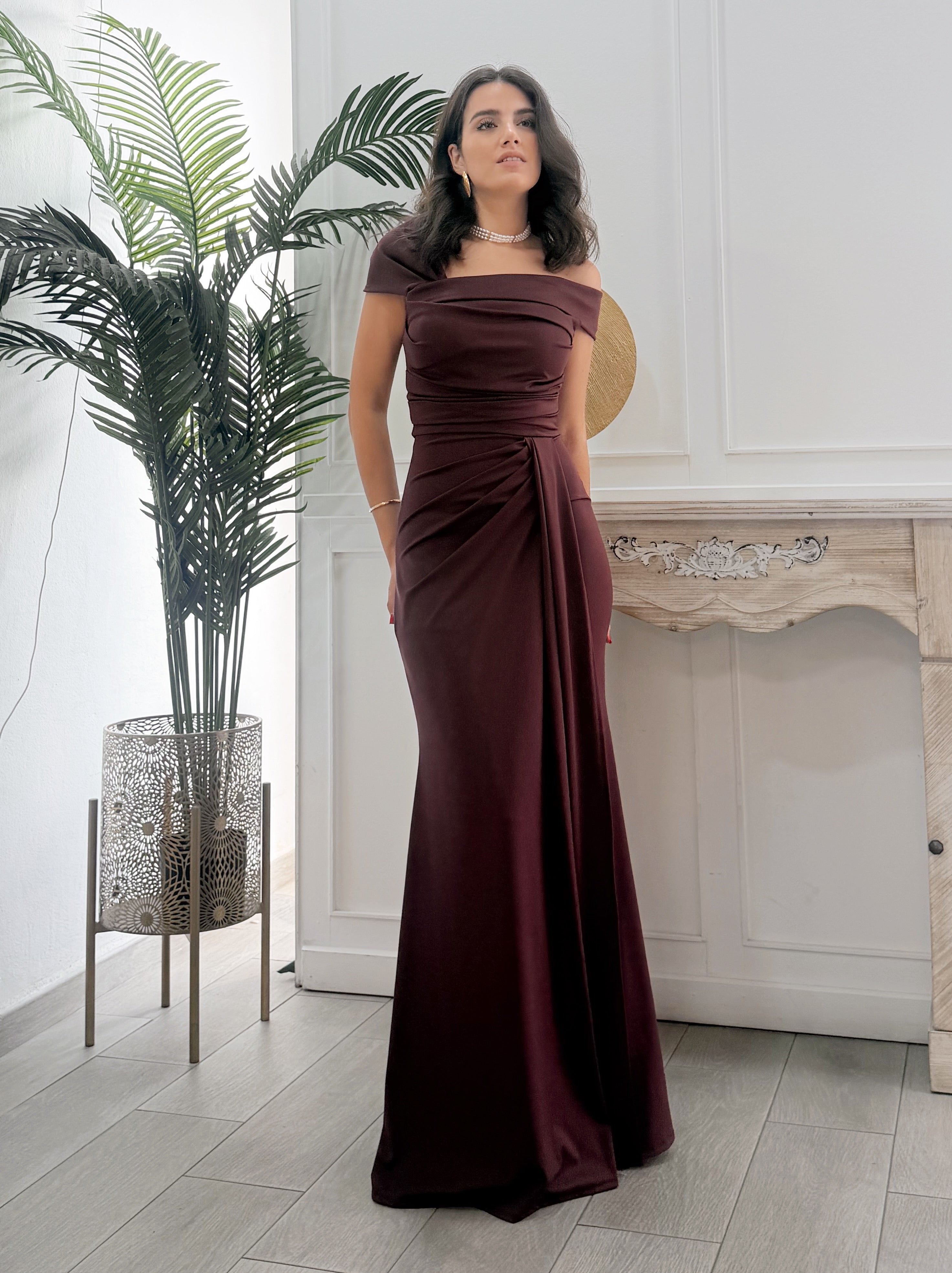 Vestido Cayetana Burdeos