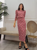 Conjunto Eli Estampado Burdeos