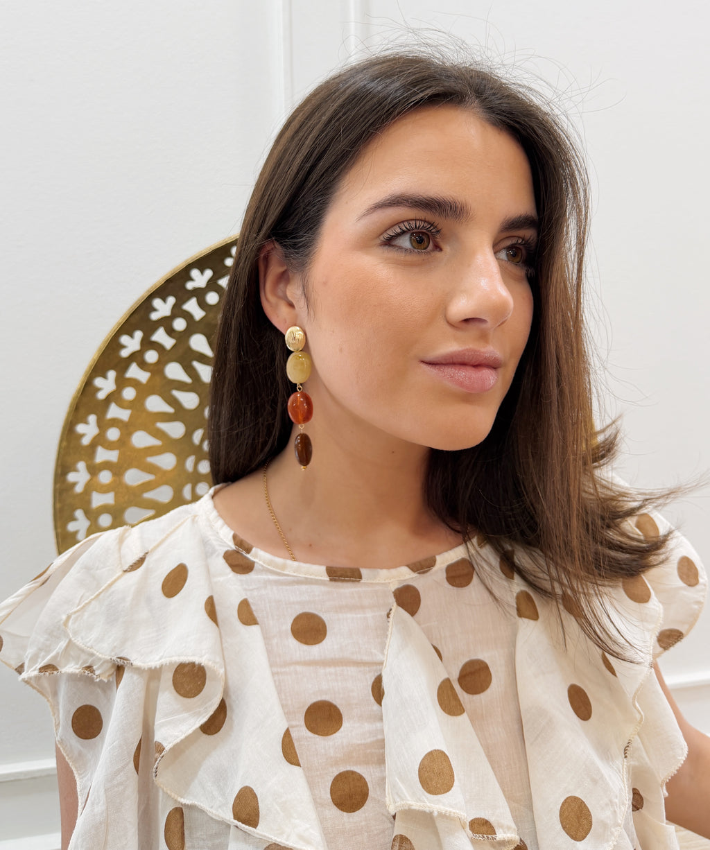 Pendientes Teja