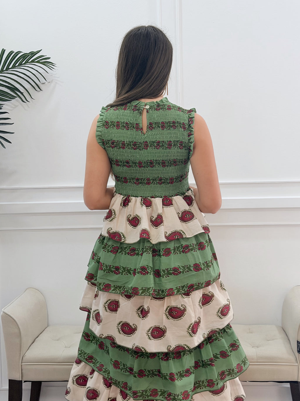 Vestido Antonella Estampado Verde